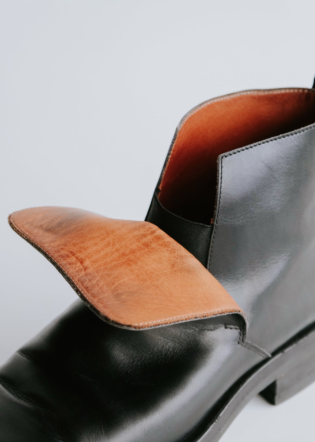 90-00's GUCCI front gore square toe boots