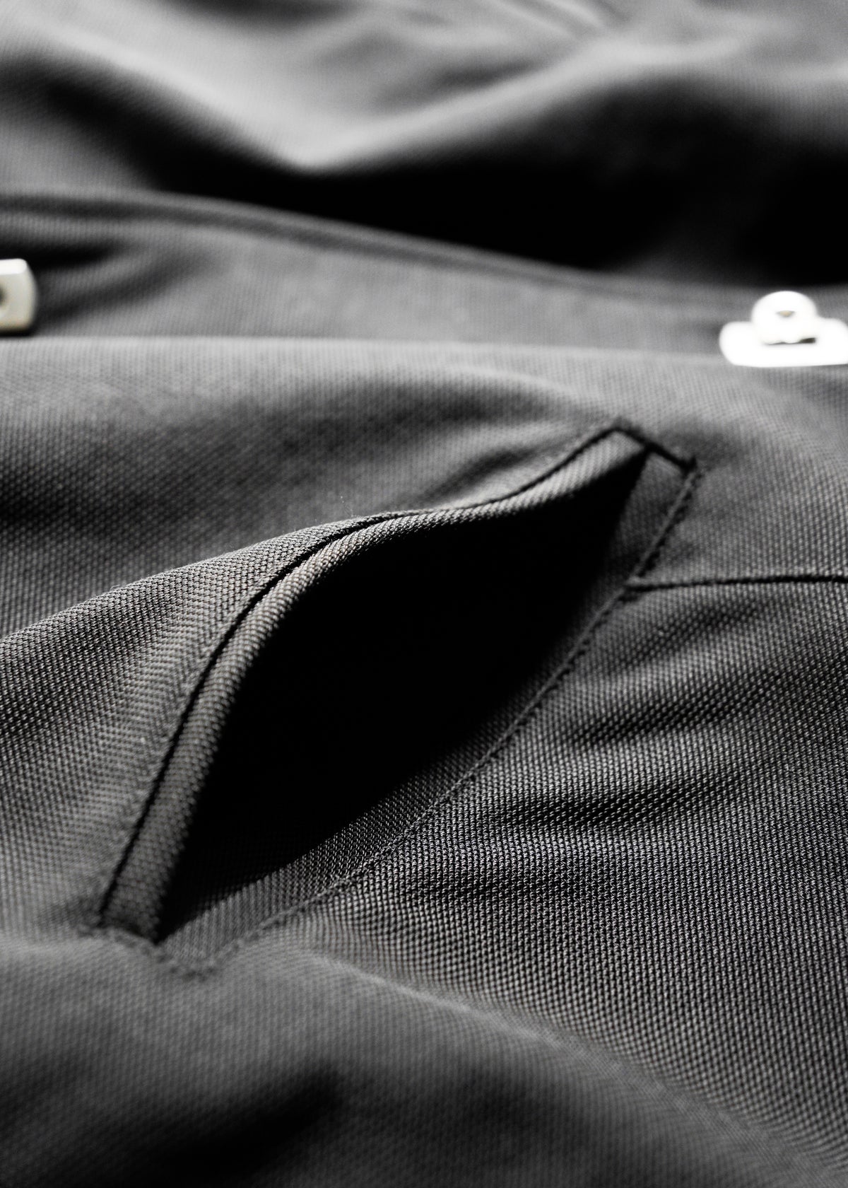 90-00’s Salvatore Ferragamo fly front wool blend nylon half coat