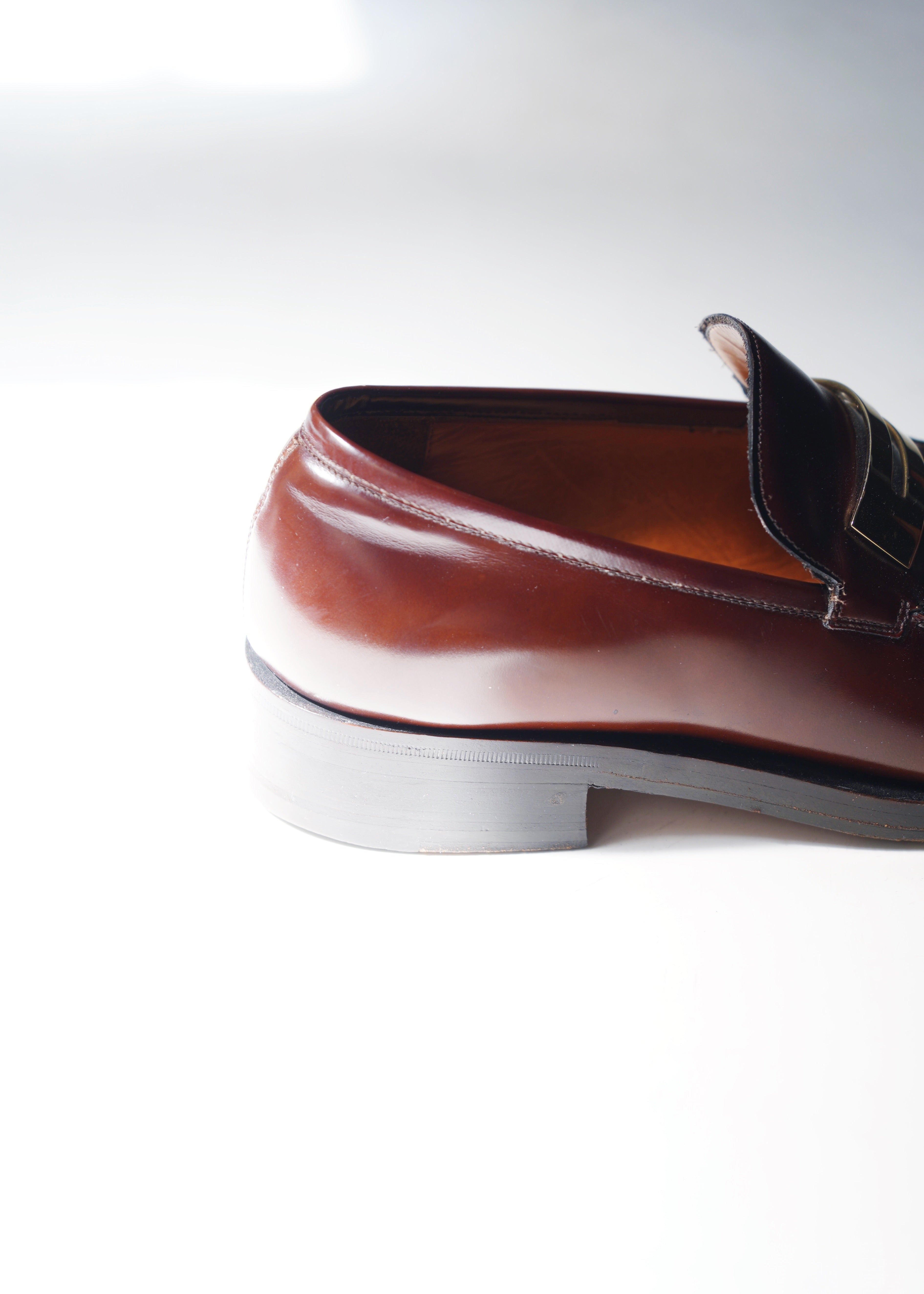 90's GUCCI by Tom Ford metal plate square toe loafer