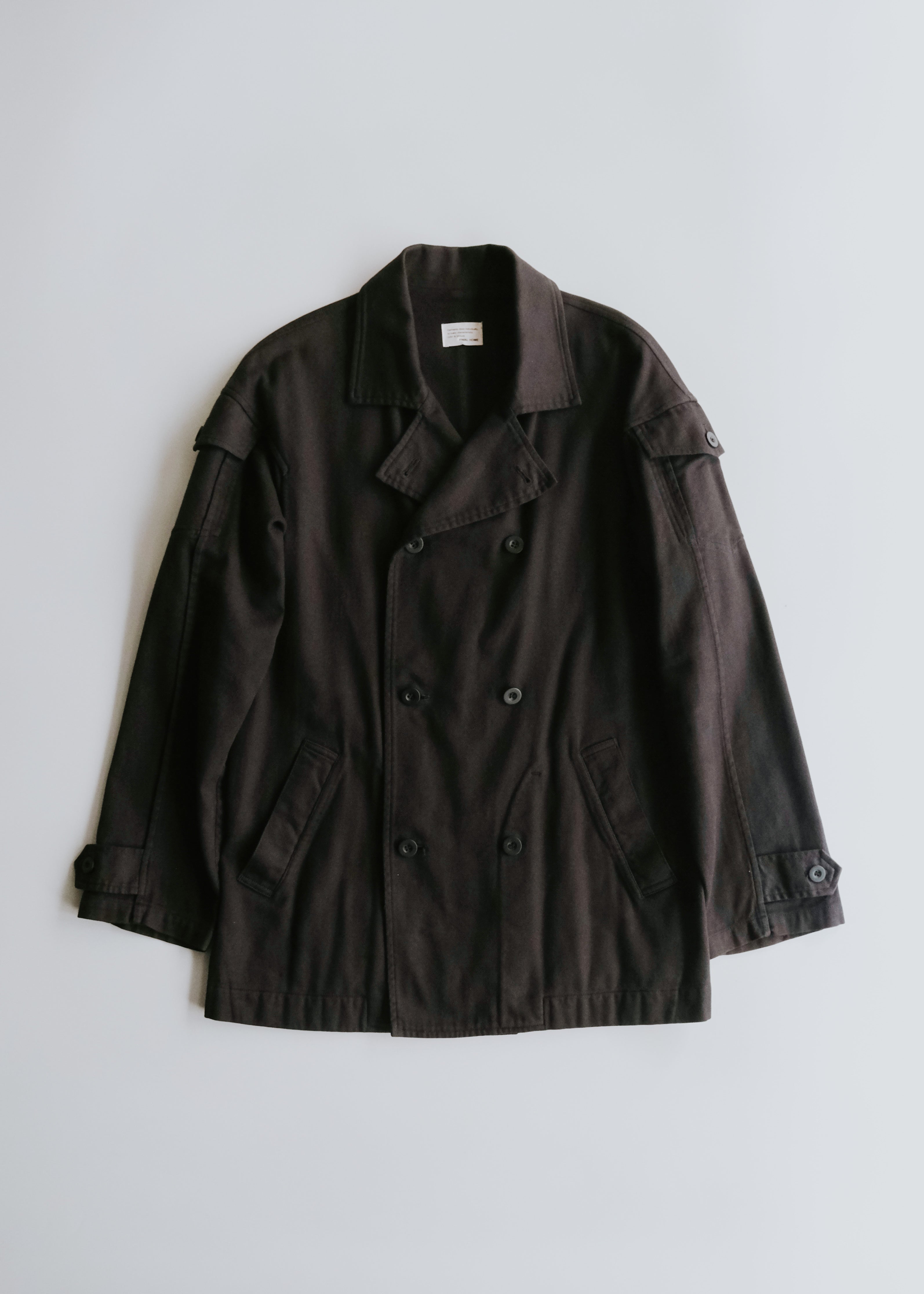 FINAL HOME 14SS multiple pocket cotton peacoat
