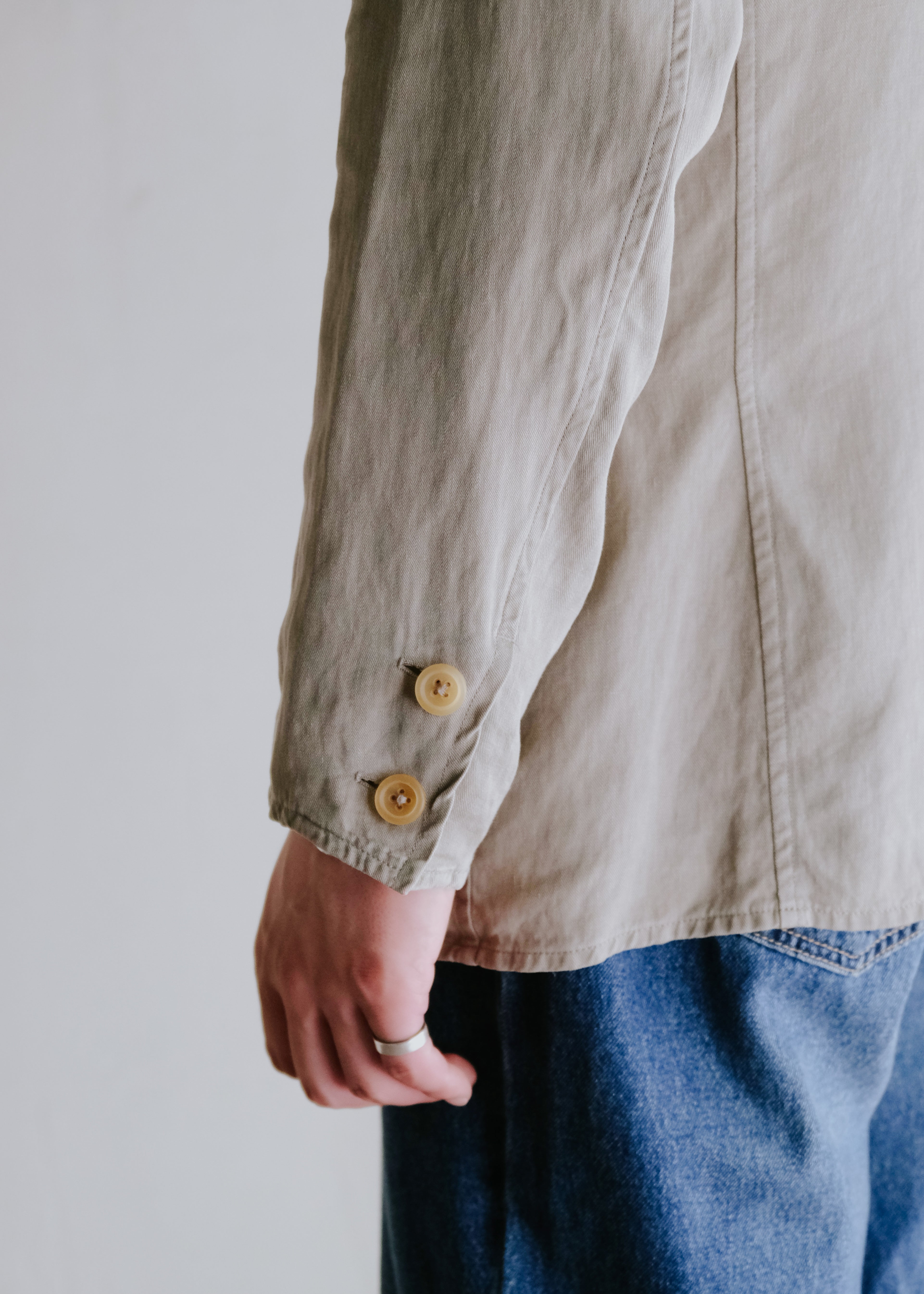00's JIL SANDER 2B linen tailored jacket