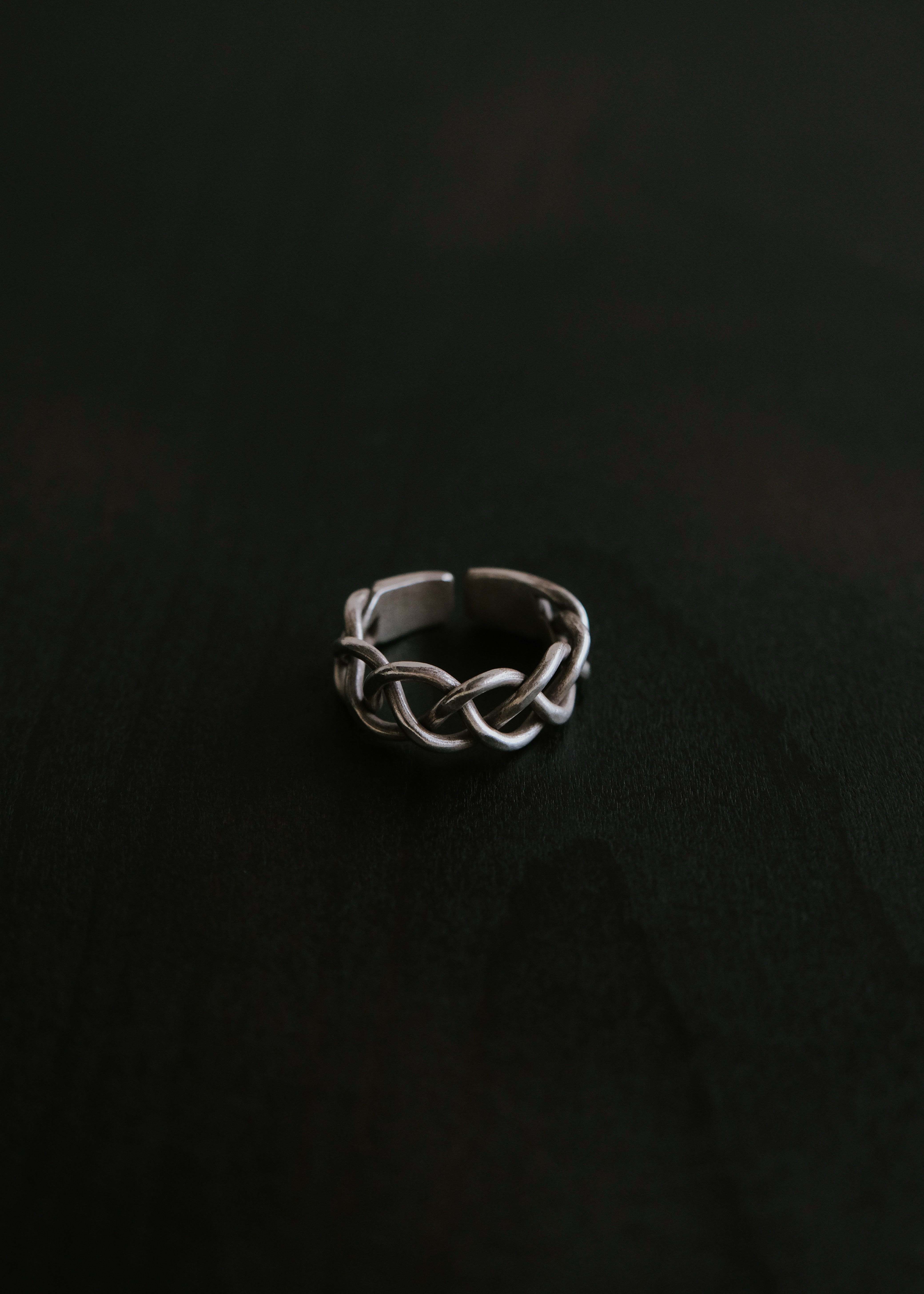 Karen silver chain open ring