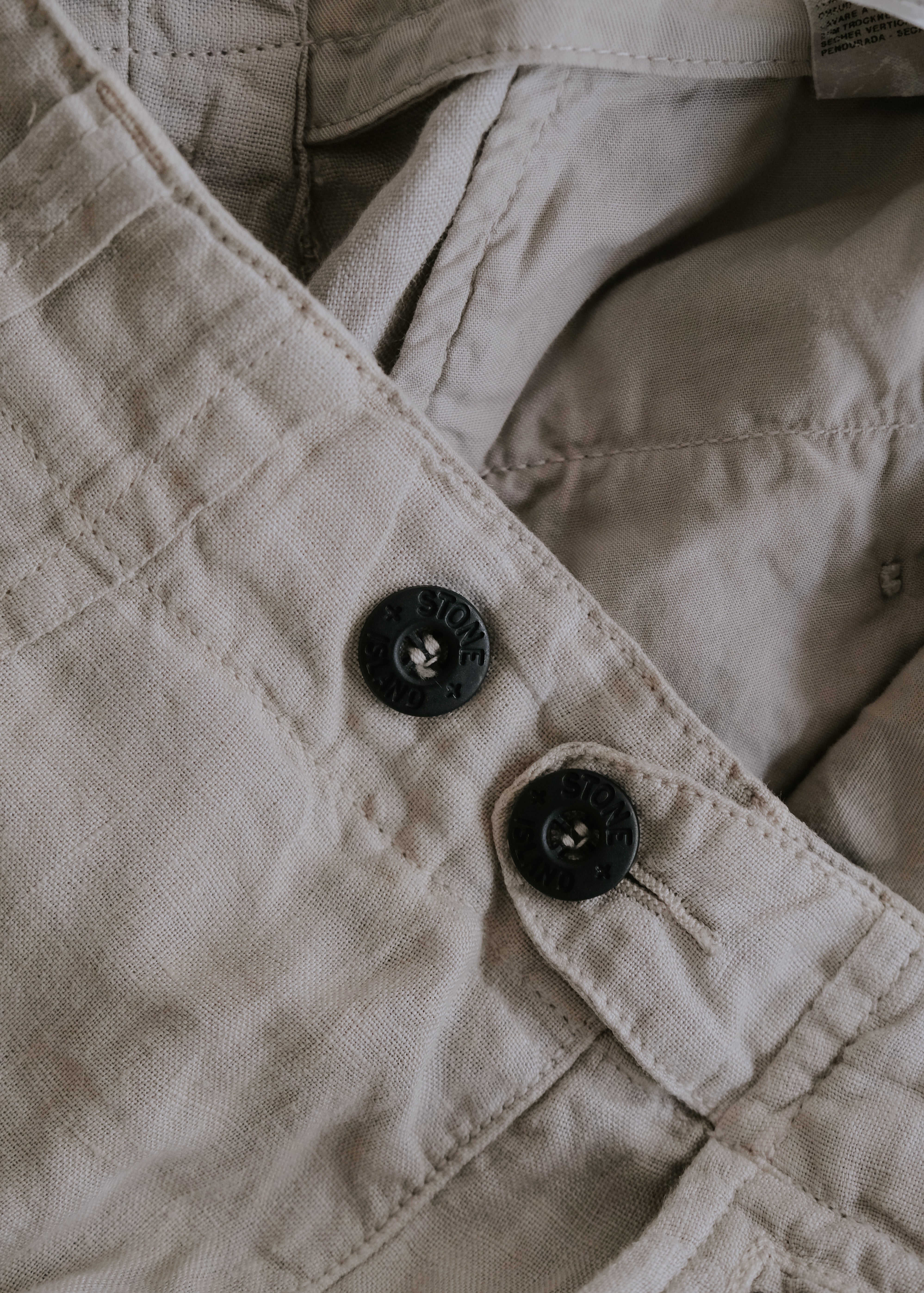STONE ISLAND 02SS linen straight trousers