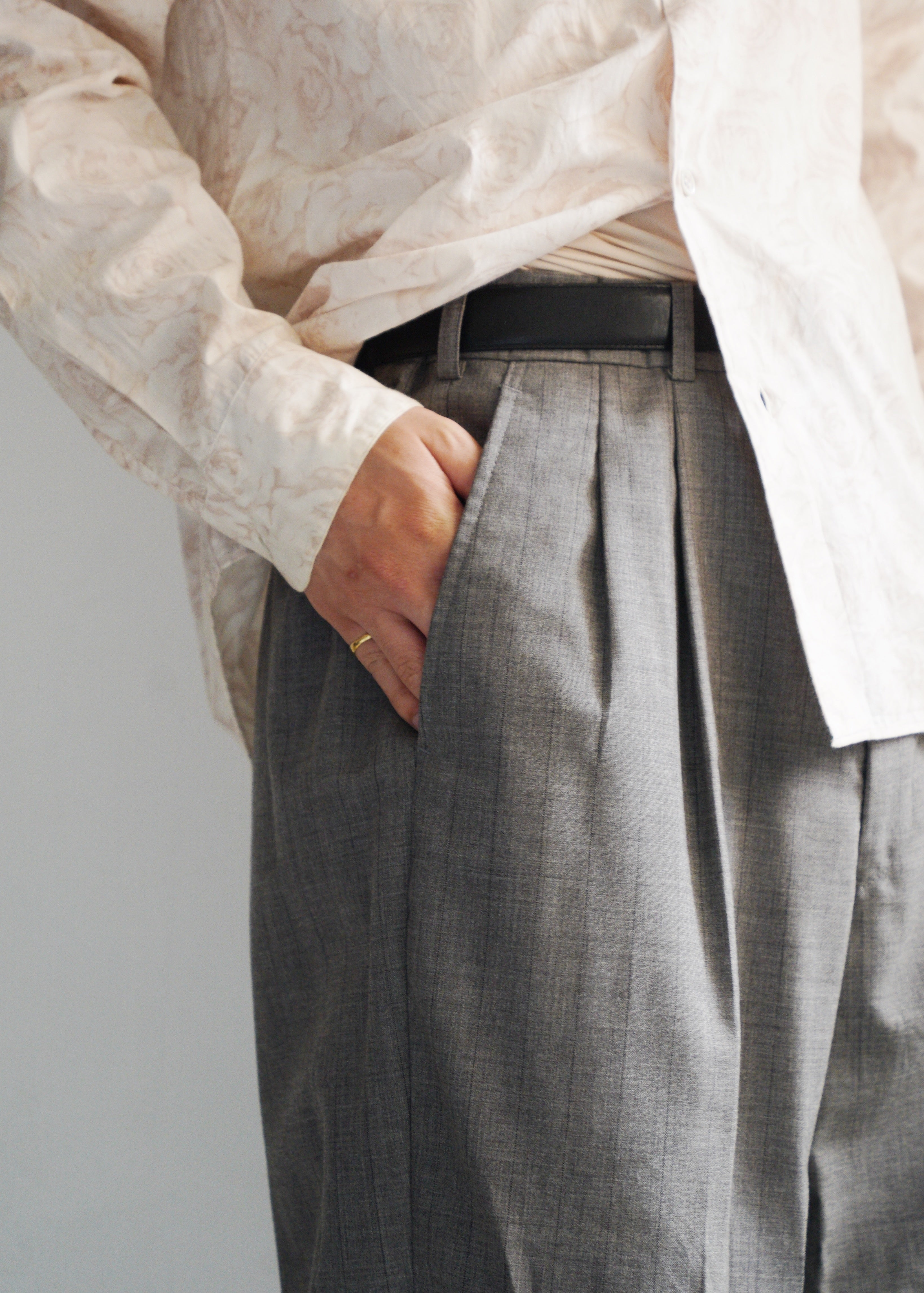 COMME des GARCONS HOMME AD1989 2 tuck wool wide slacks