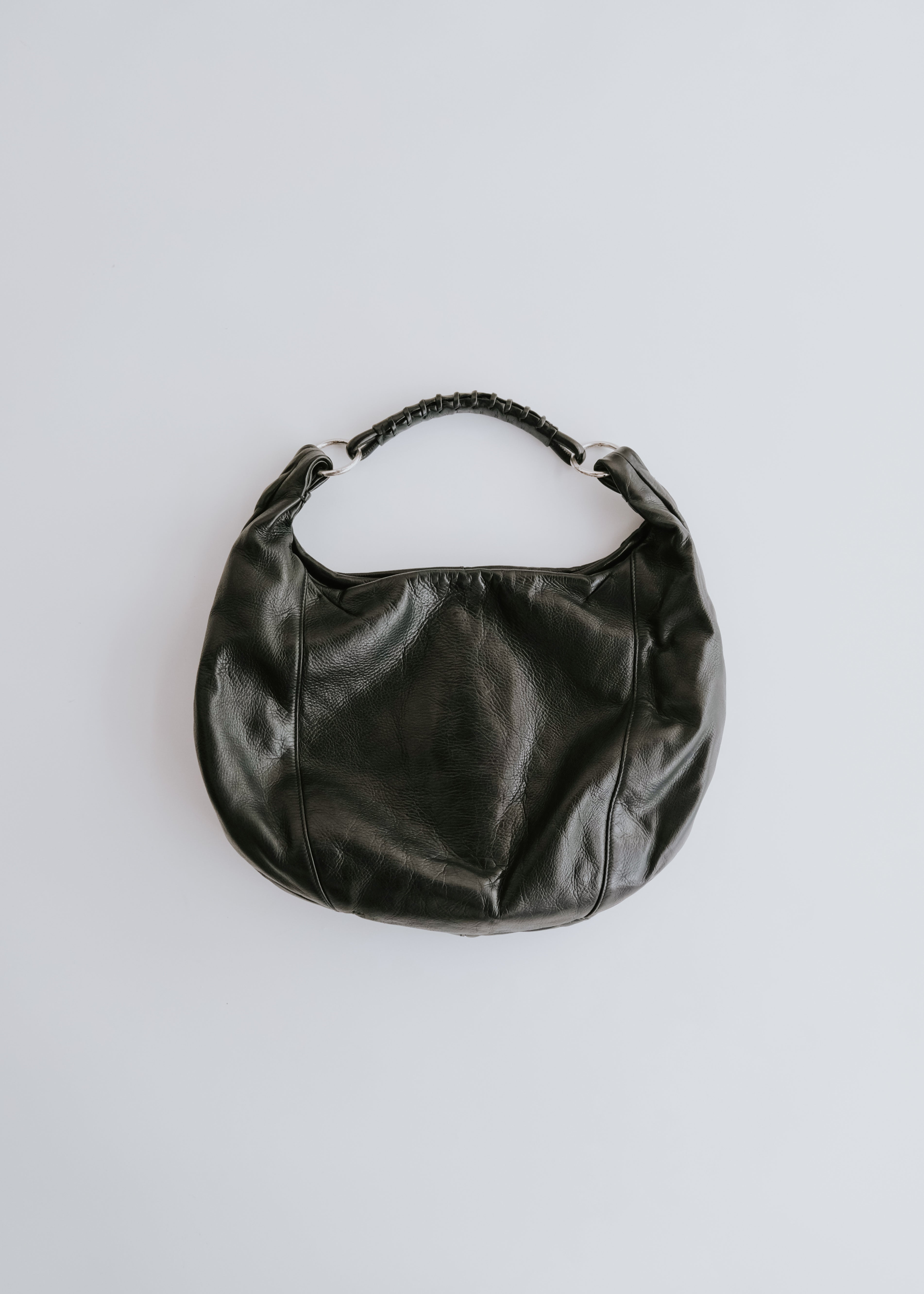 00's Yves Saint Laurent rive gauche hobo leather one shoulder bag