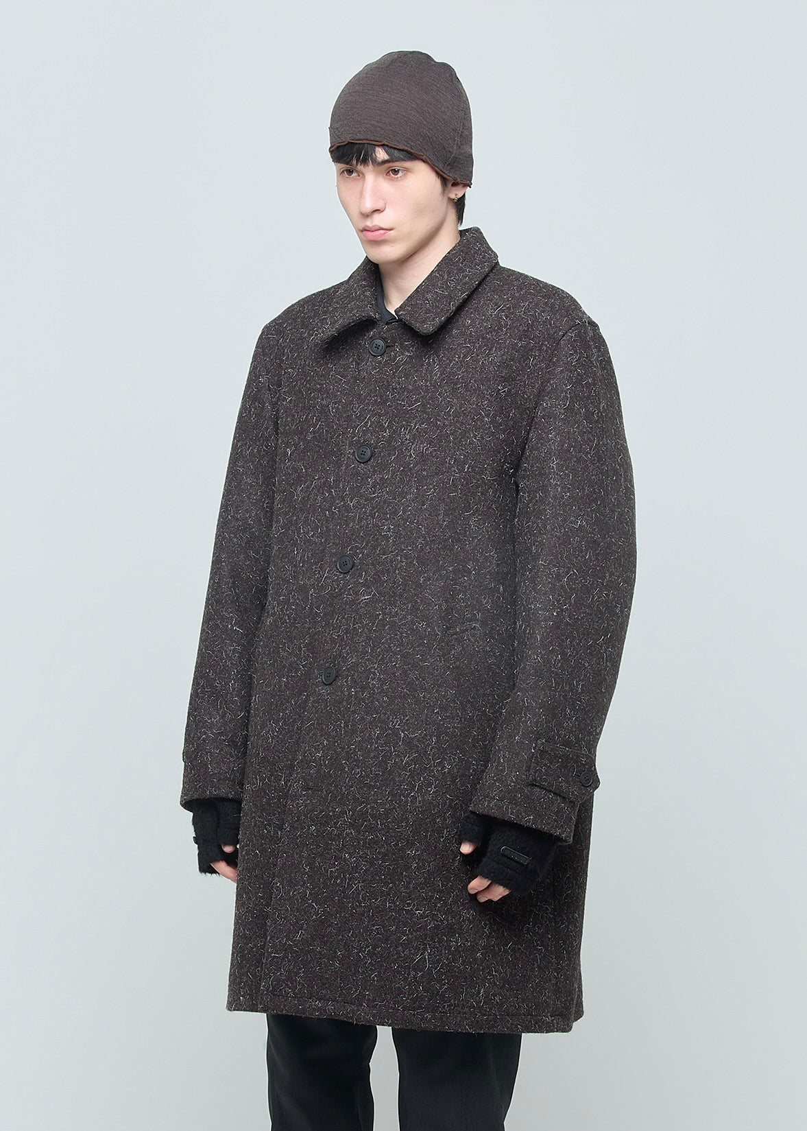 SHOOP 26AW MAXI PLEAT WOOL COAT