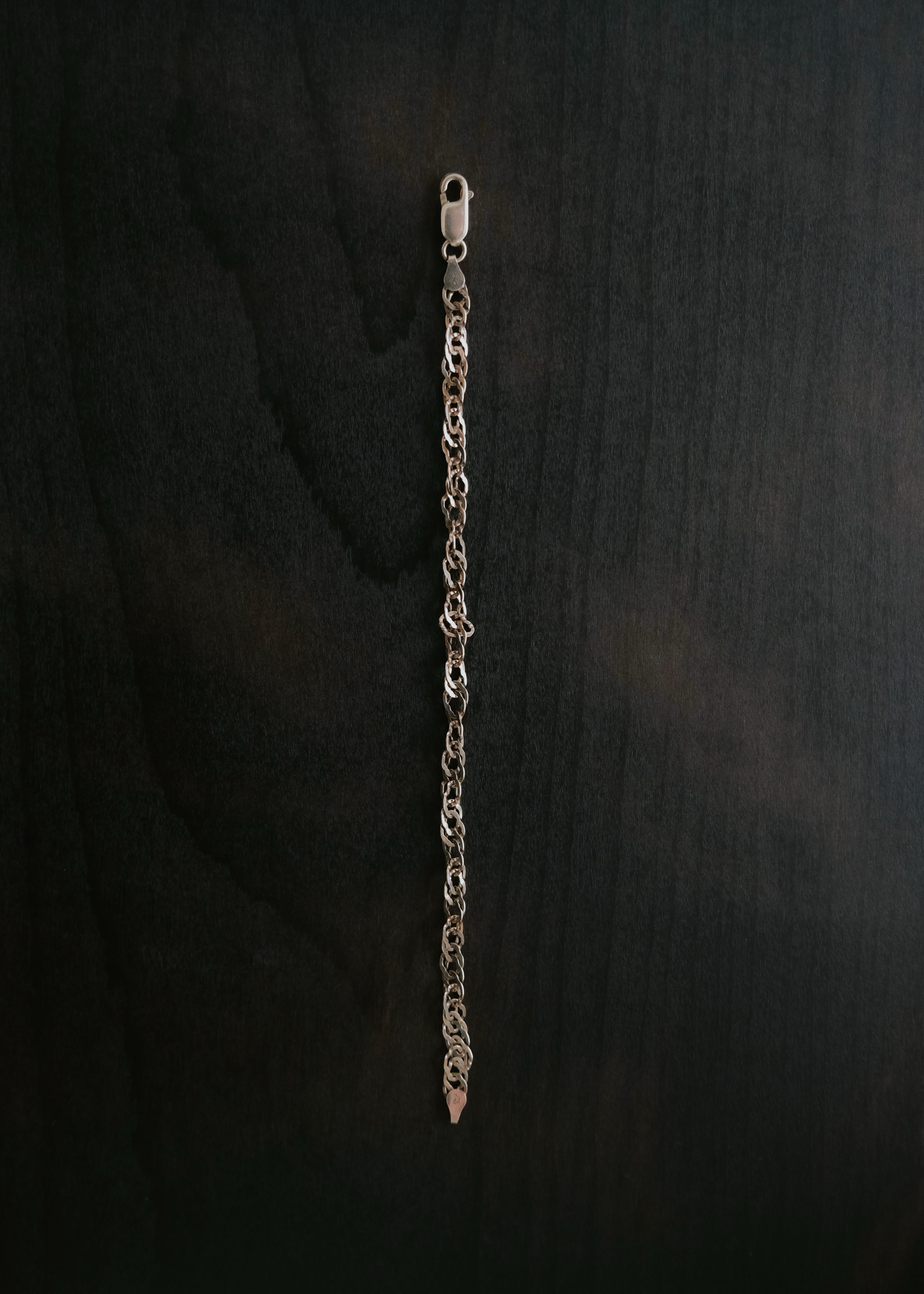 Italian vintage gold coated silver infinity link chain bracelet メンズ