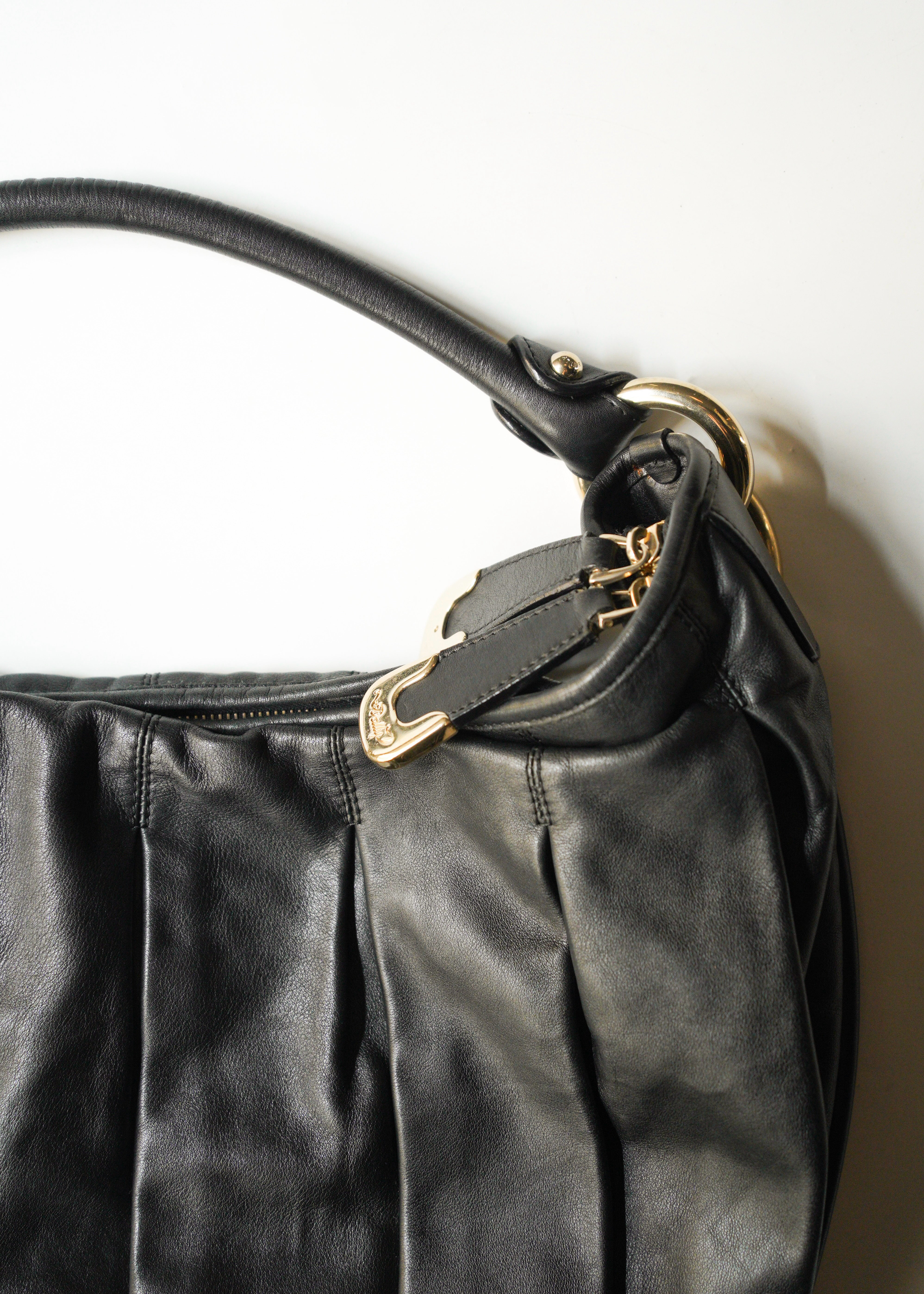BALLY pleated leather one shoulder bag