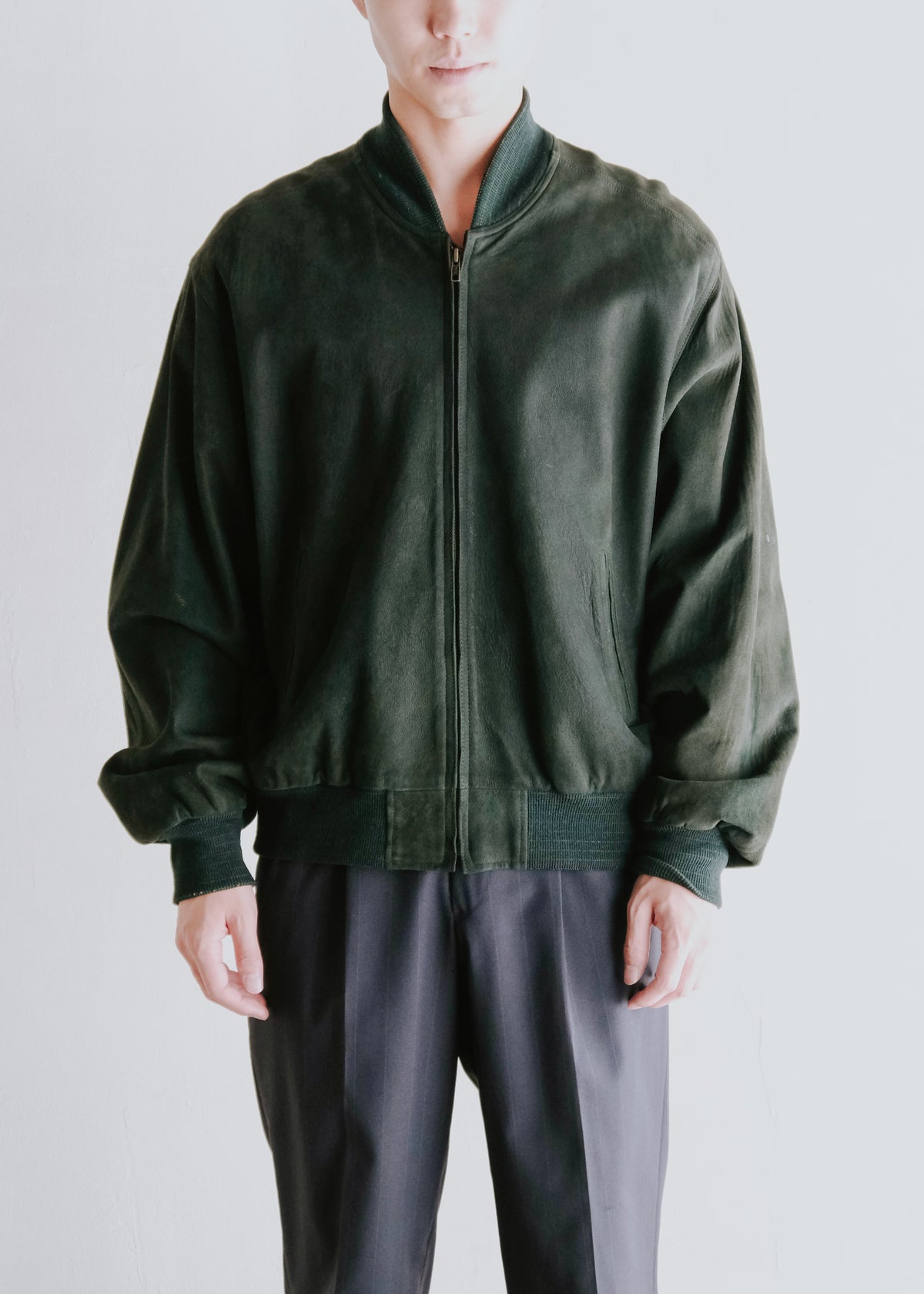 80-90's COACH suede leather bomber jacket
