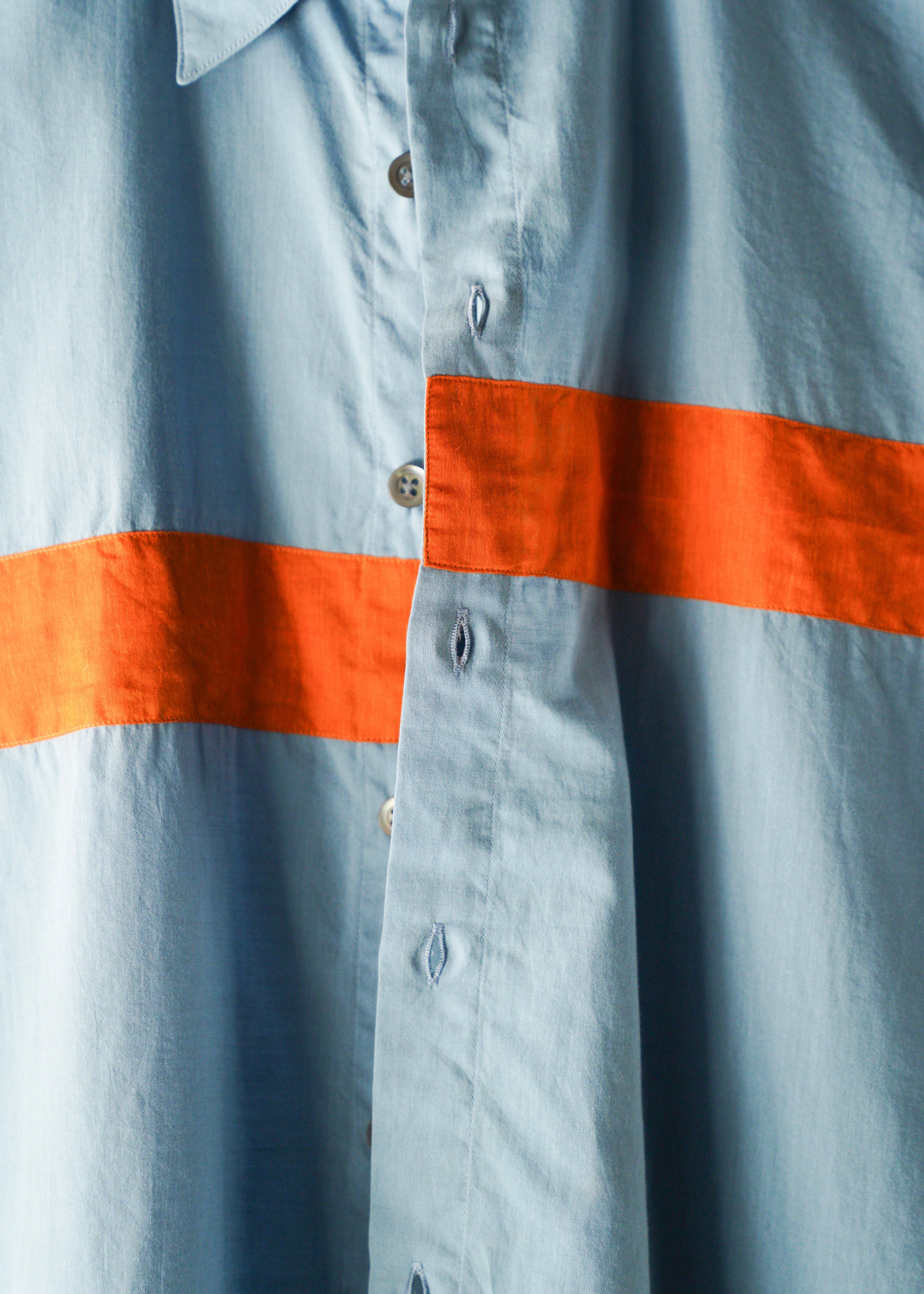 DRIES VAN NOTEN 13SS line color cotton shirt