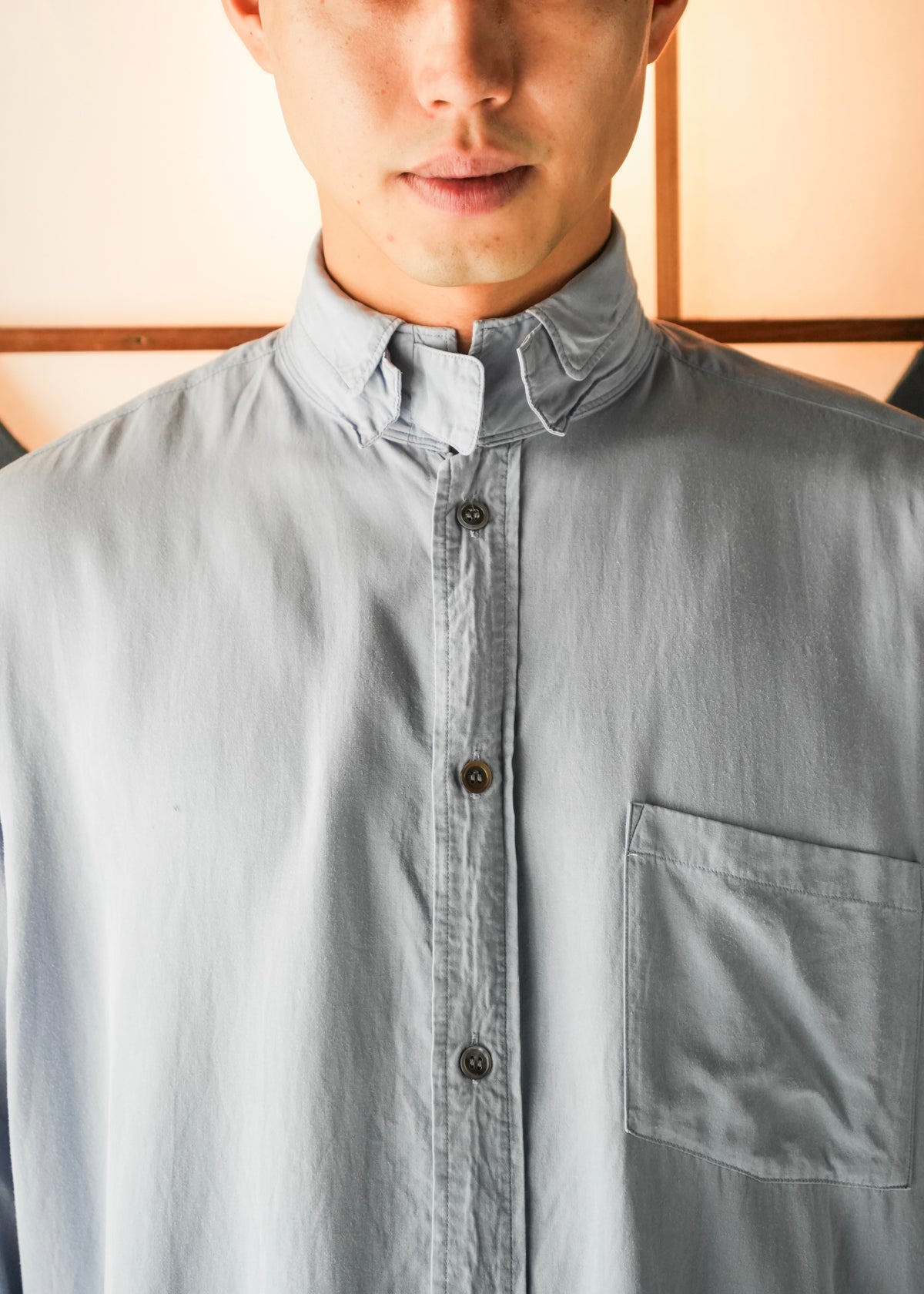 80-90’s Yohji Yamamoto POUR HOMME layered collar shirt