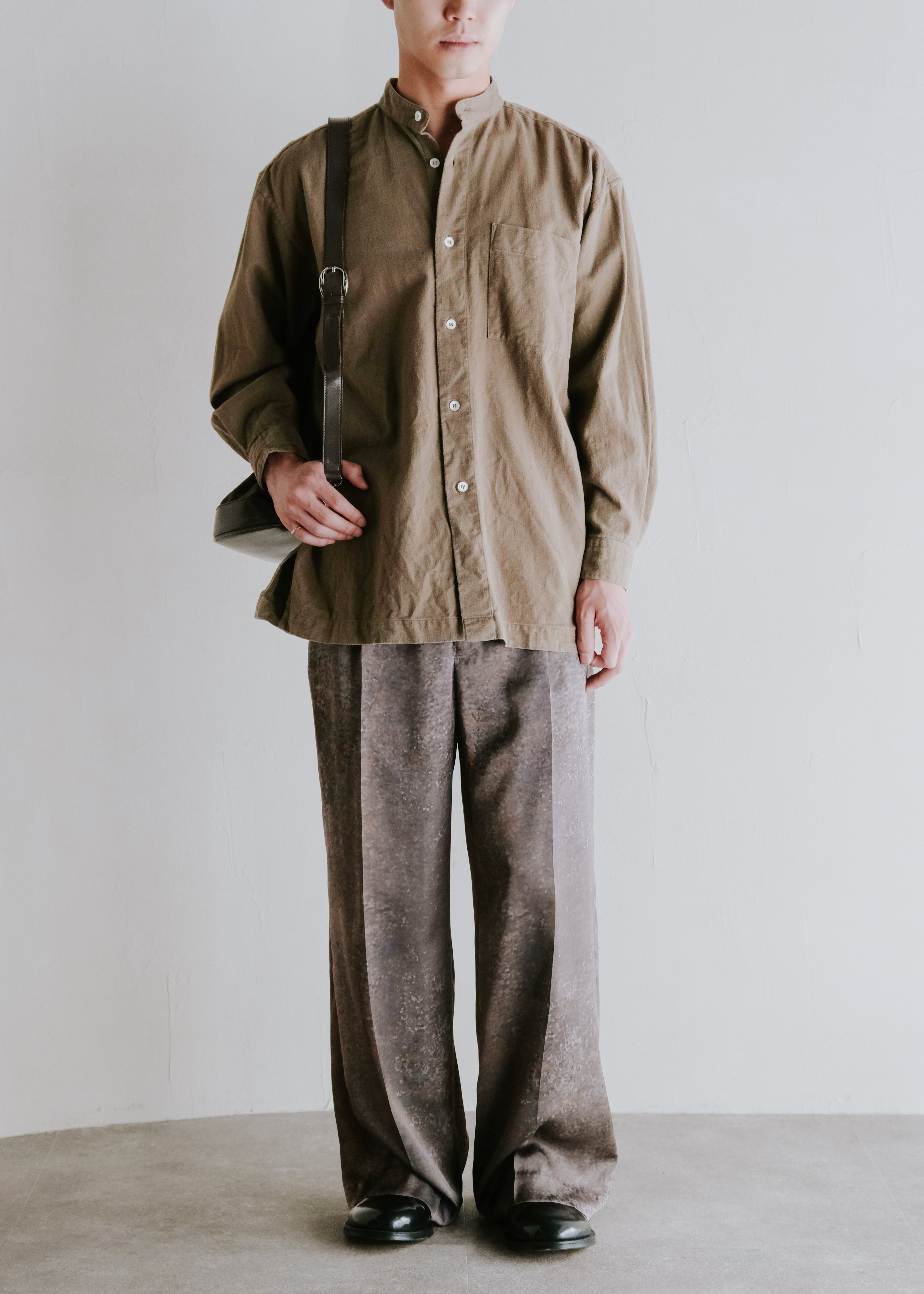SASAKI SATORU 26SS single tuck wide trousers / Brown
