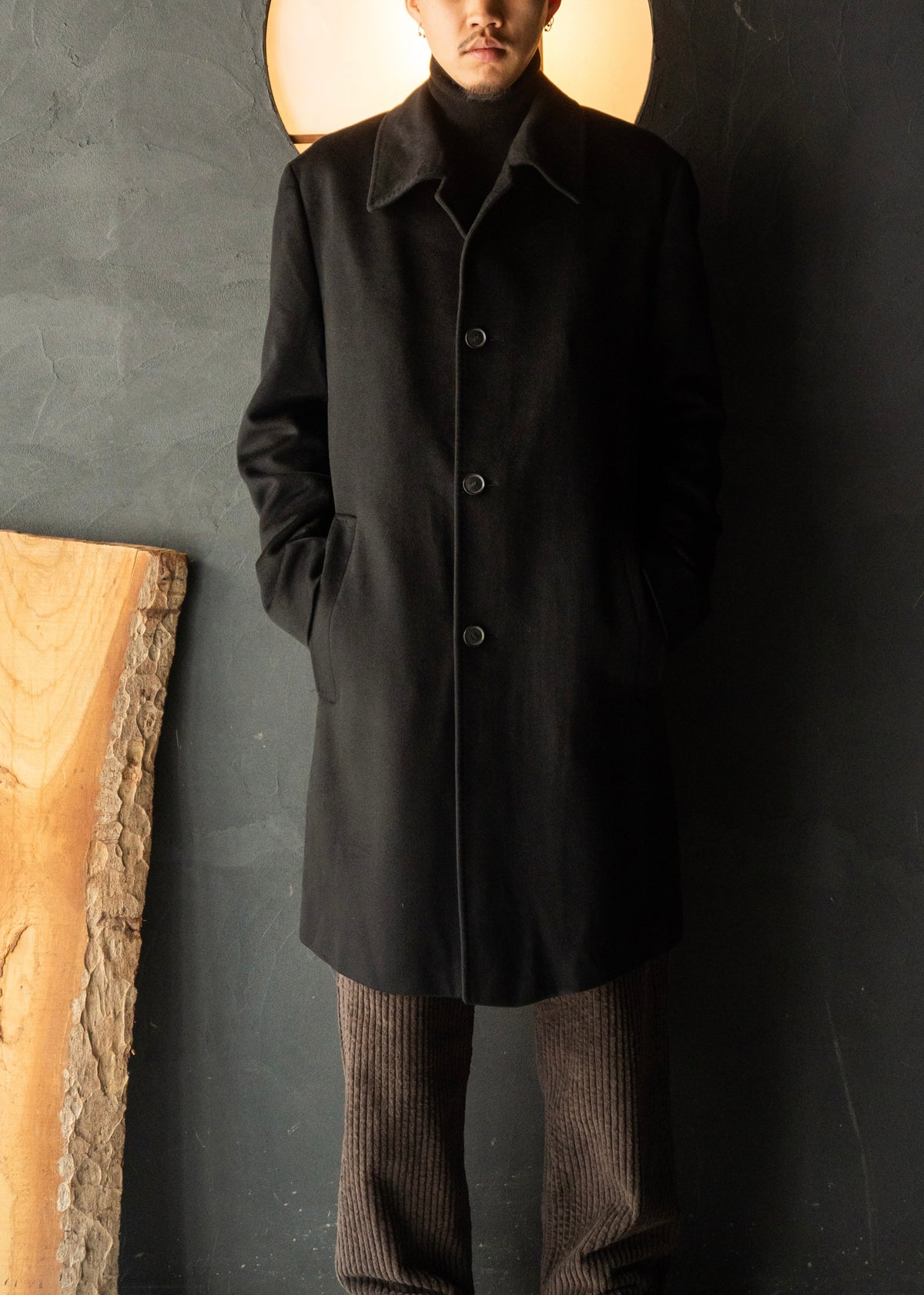 90-00’s HUGO BOSS cashmere balmacaan coat
