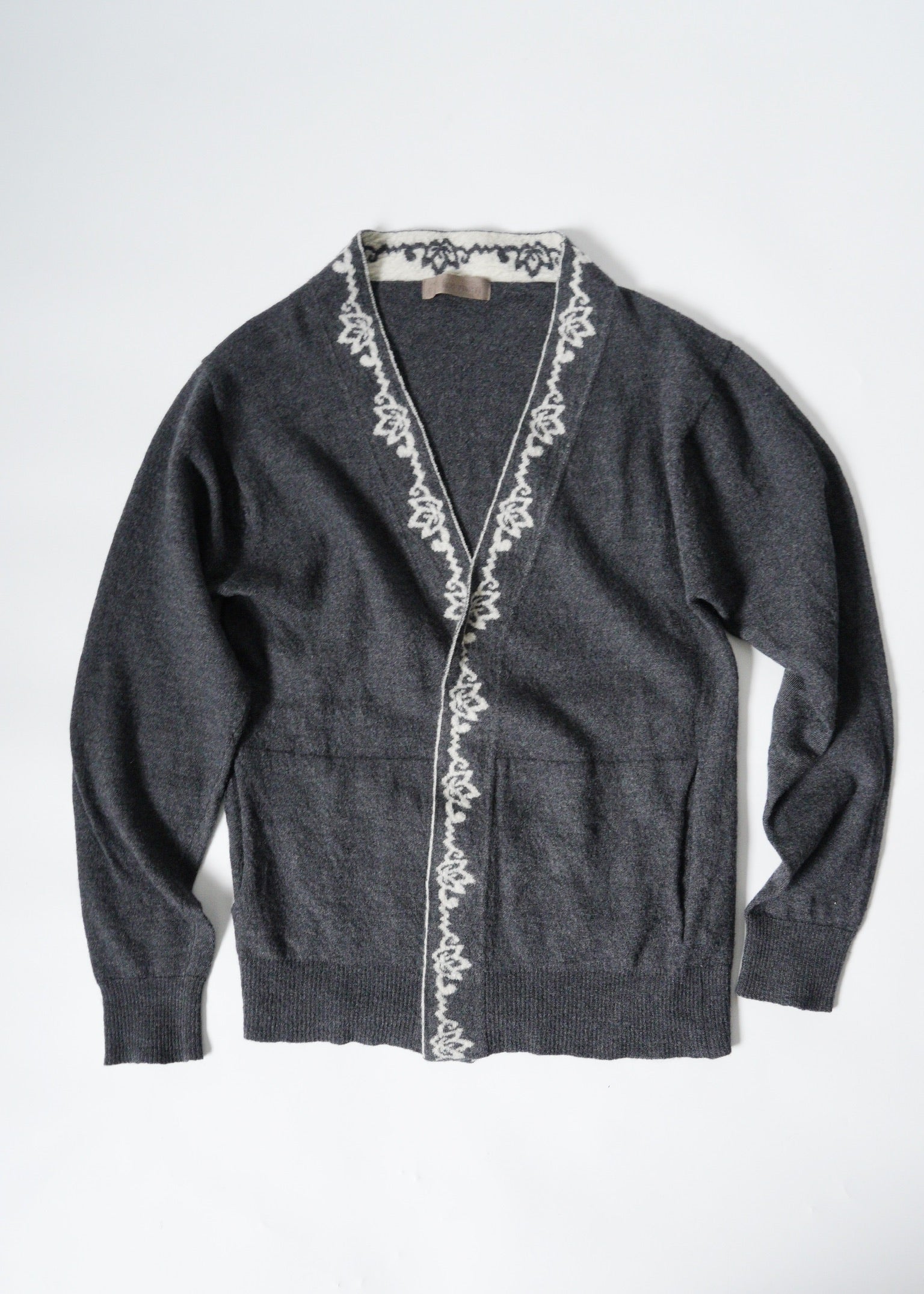 Y's for men 04AW pattern collar wool cardigan