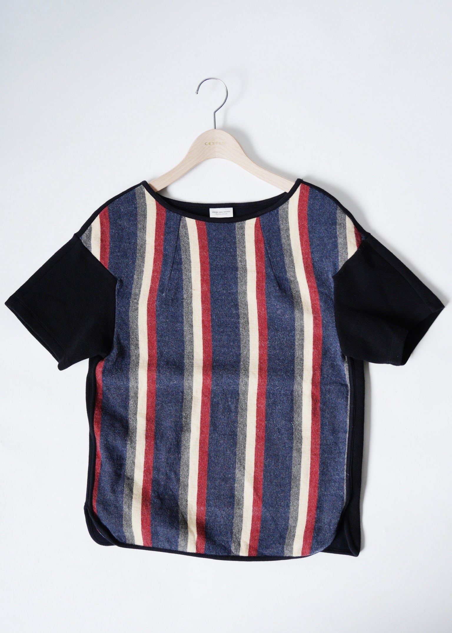 DRIES VAN NOTEN wool cutting T-shirt