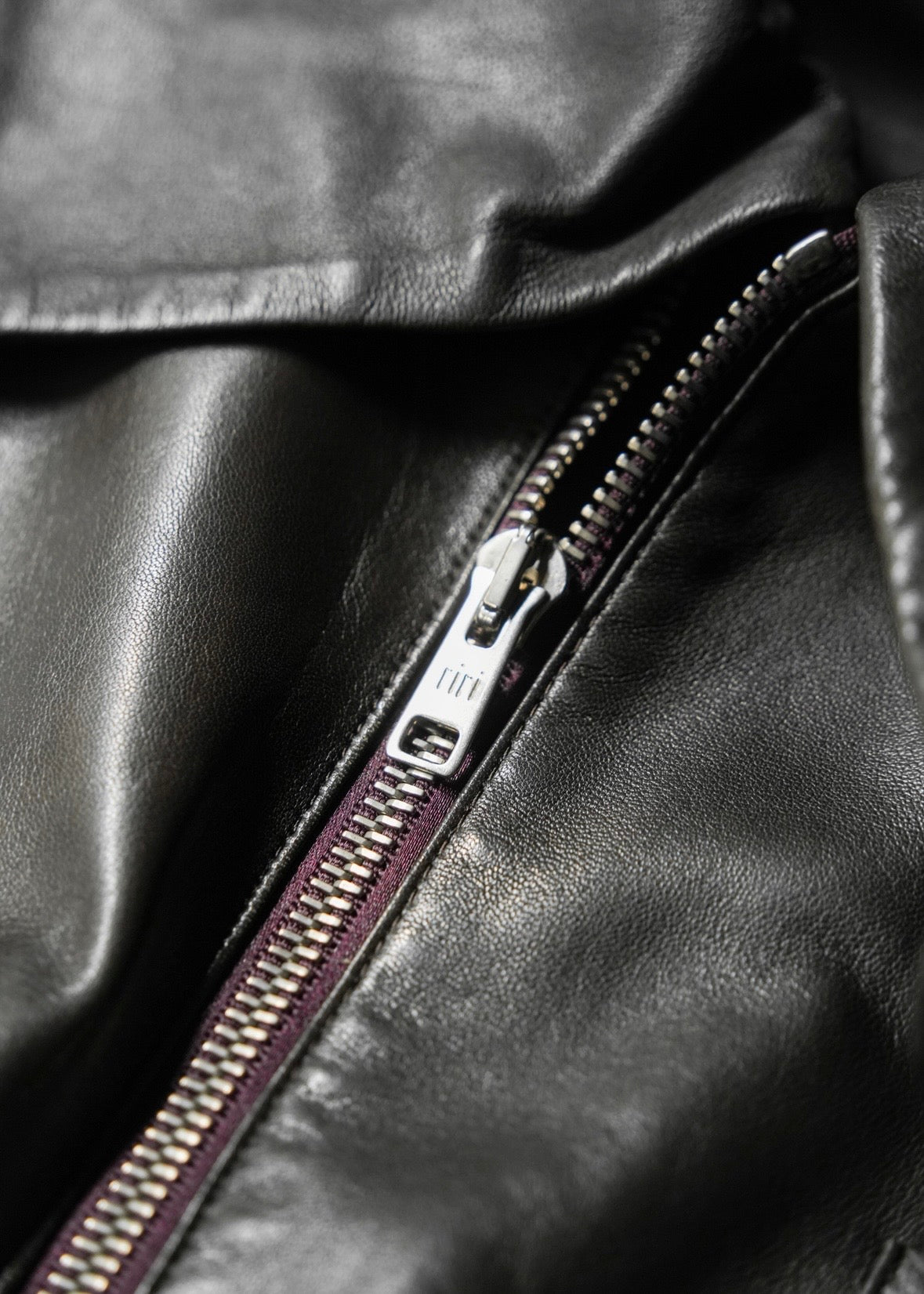 Paul Smith 2010AW stand collar zip up lamb leather jacket
