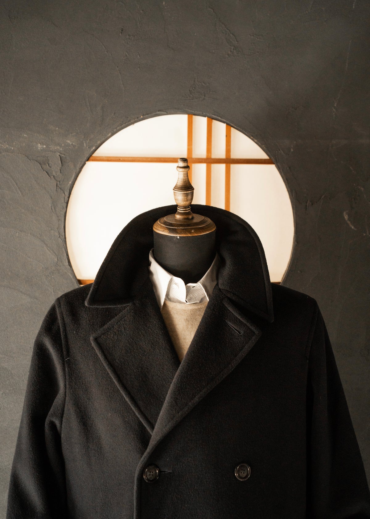 90’s agnes b. homme cashmere blend wool p coat