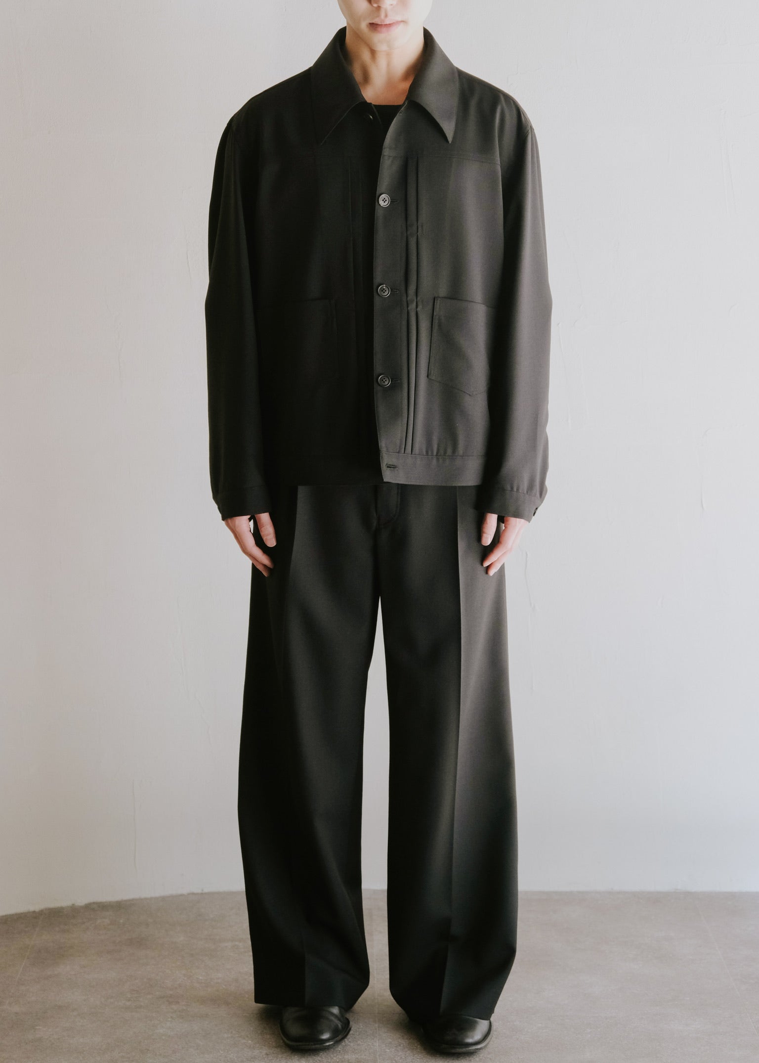 SASAKI SATORU 26SS single tuck wide trousers