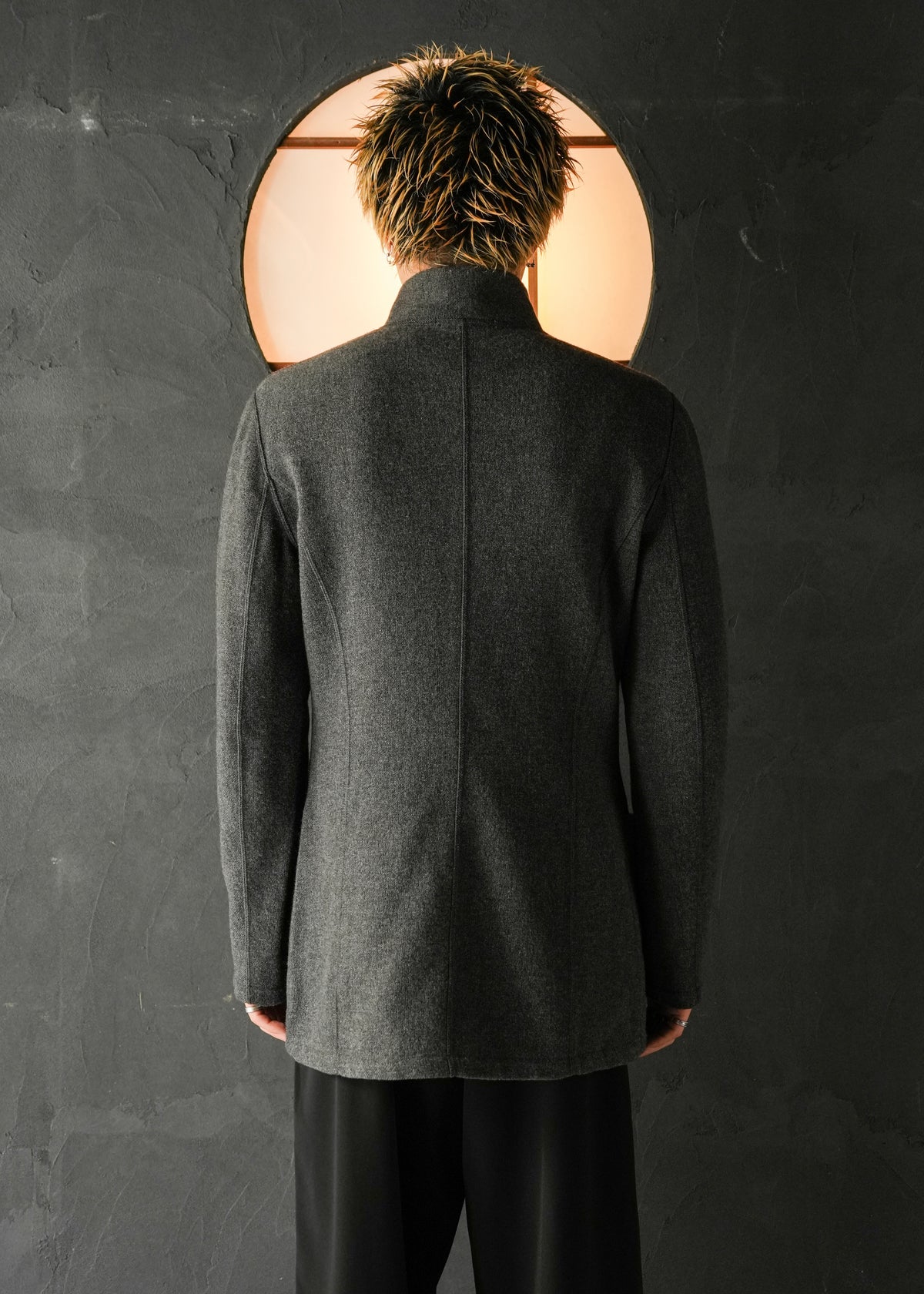 EMPORIO ARMANI 04AW cashmere blend mao collar wool jacket