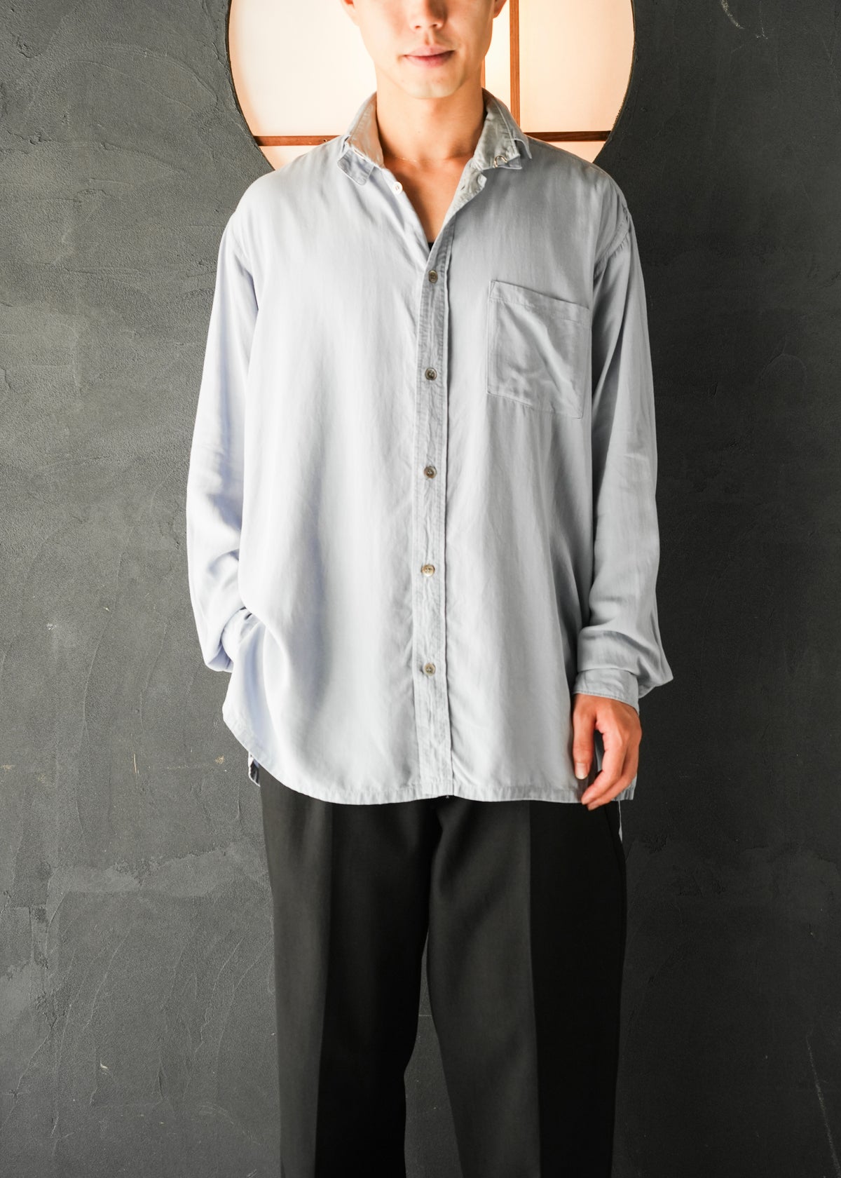 80-90’s Yohji Yamamoto POUR HOMME layered collar shirt