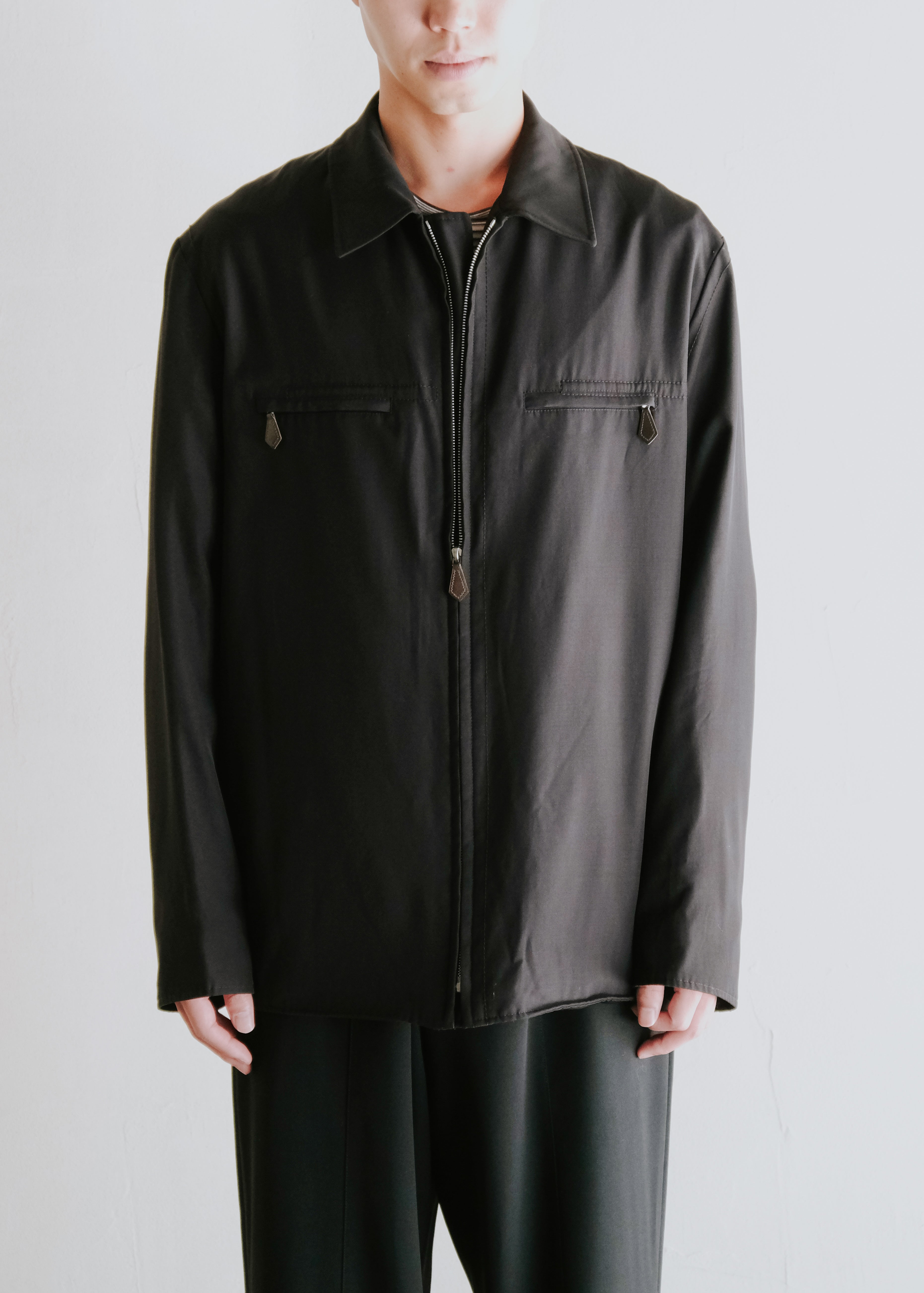 00-10’s HERMÈS wool zip up jacket