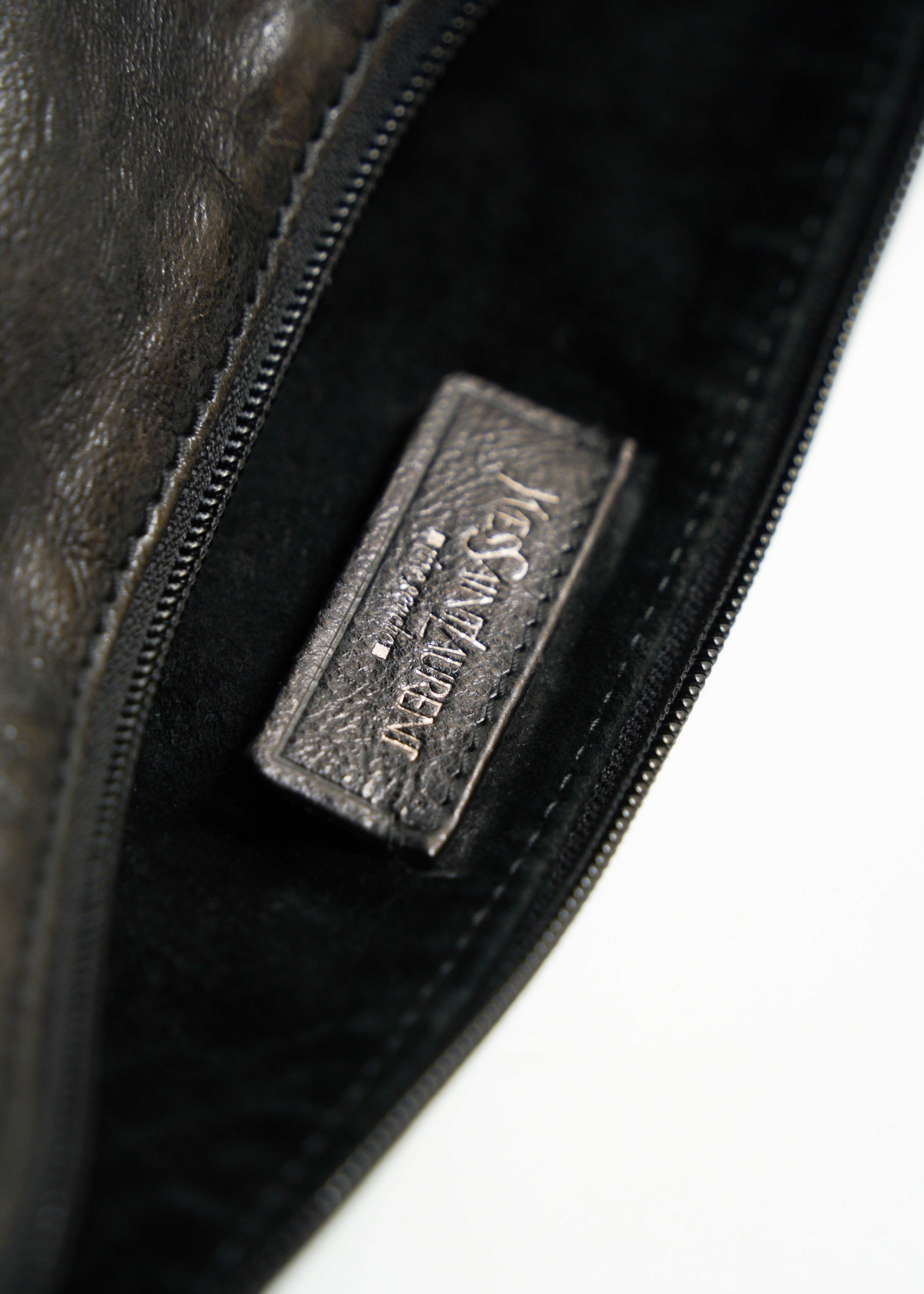 Yves saint laurent rive gauche 02 AW leather hobo bag
