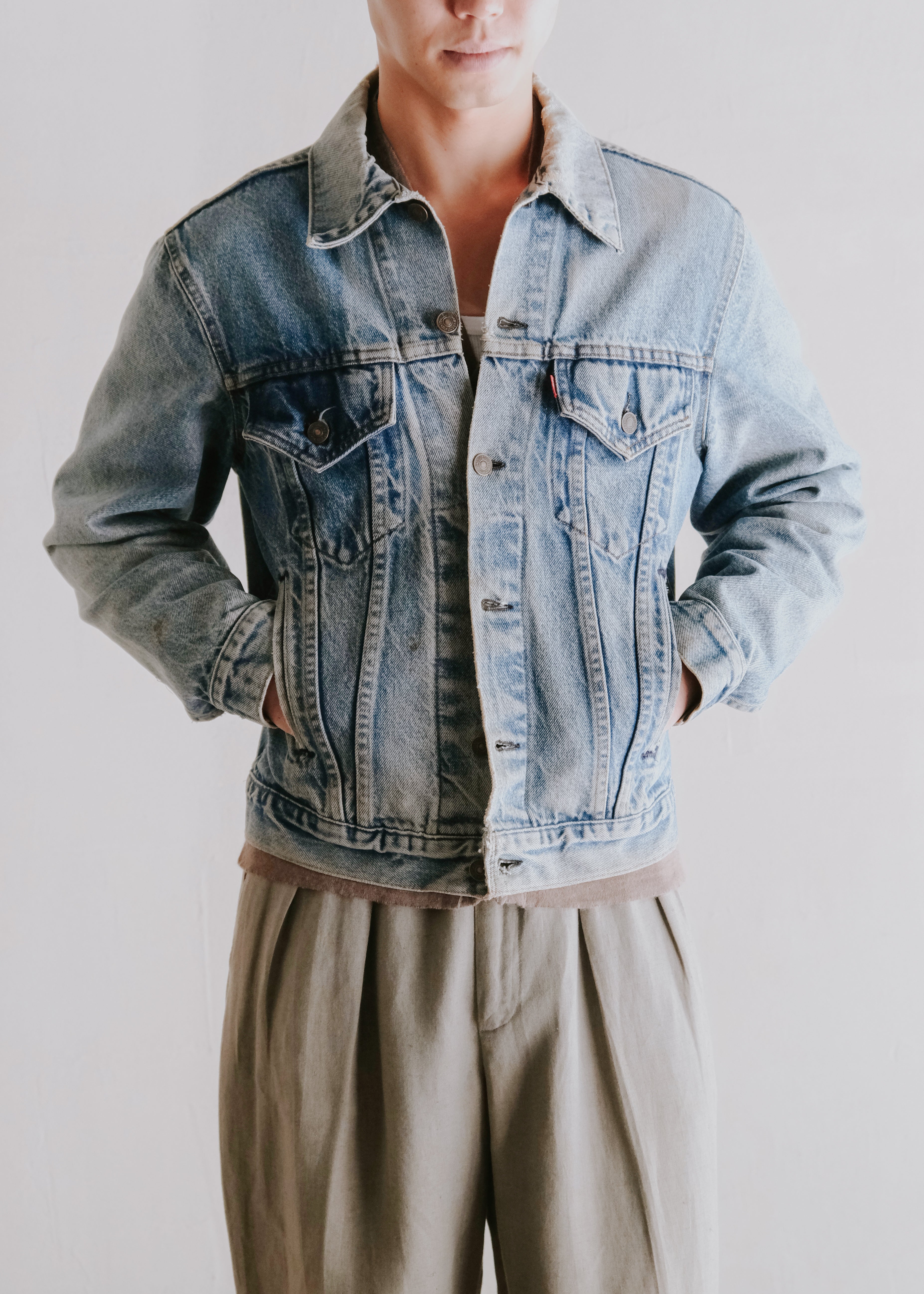 80-90's Levi's 70506-0216 denim tracker jacket made in USA