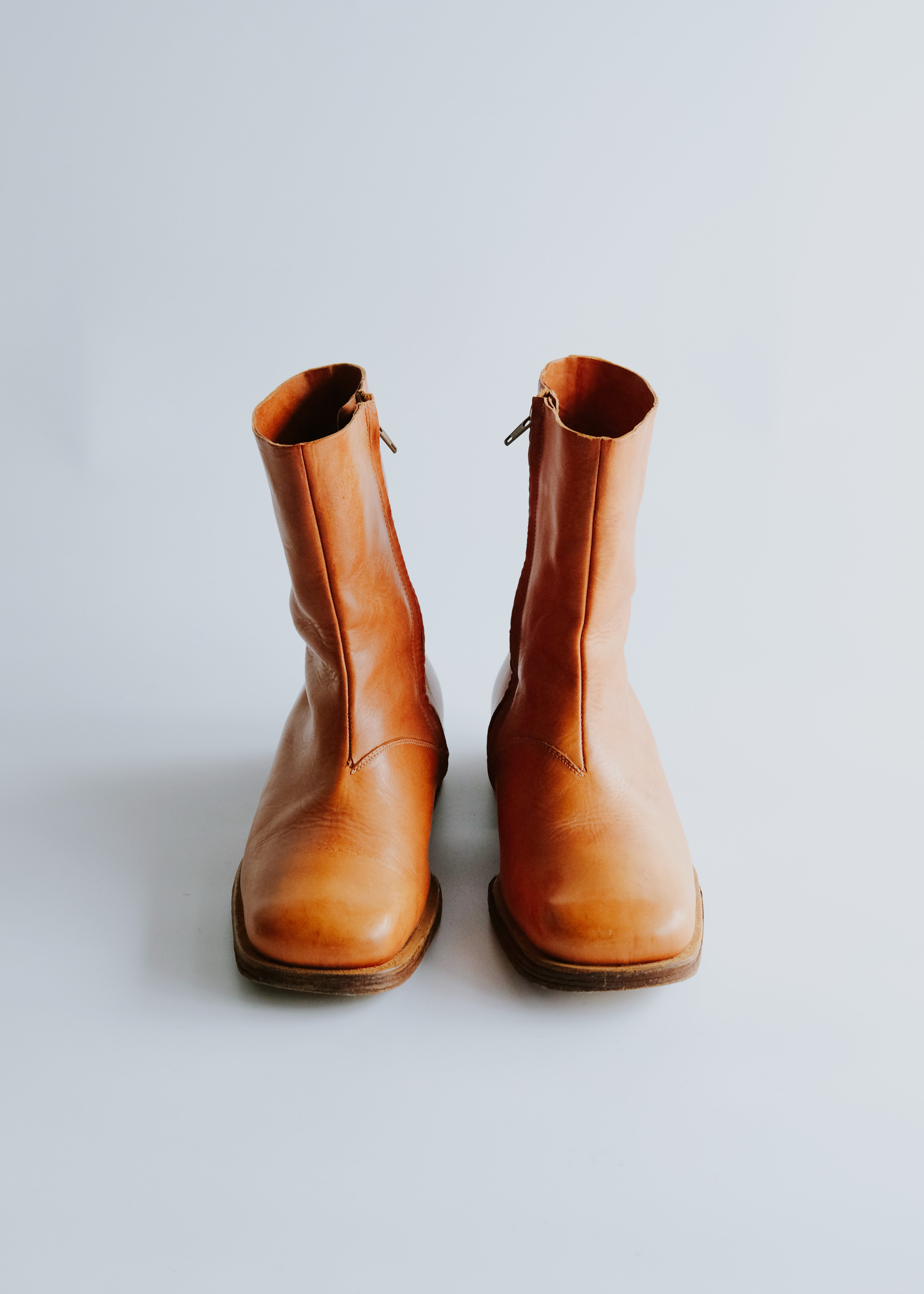 Early 00's Martin Margiela square toe side zip boots