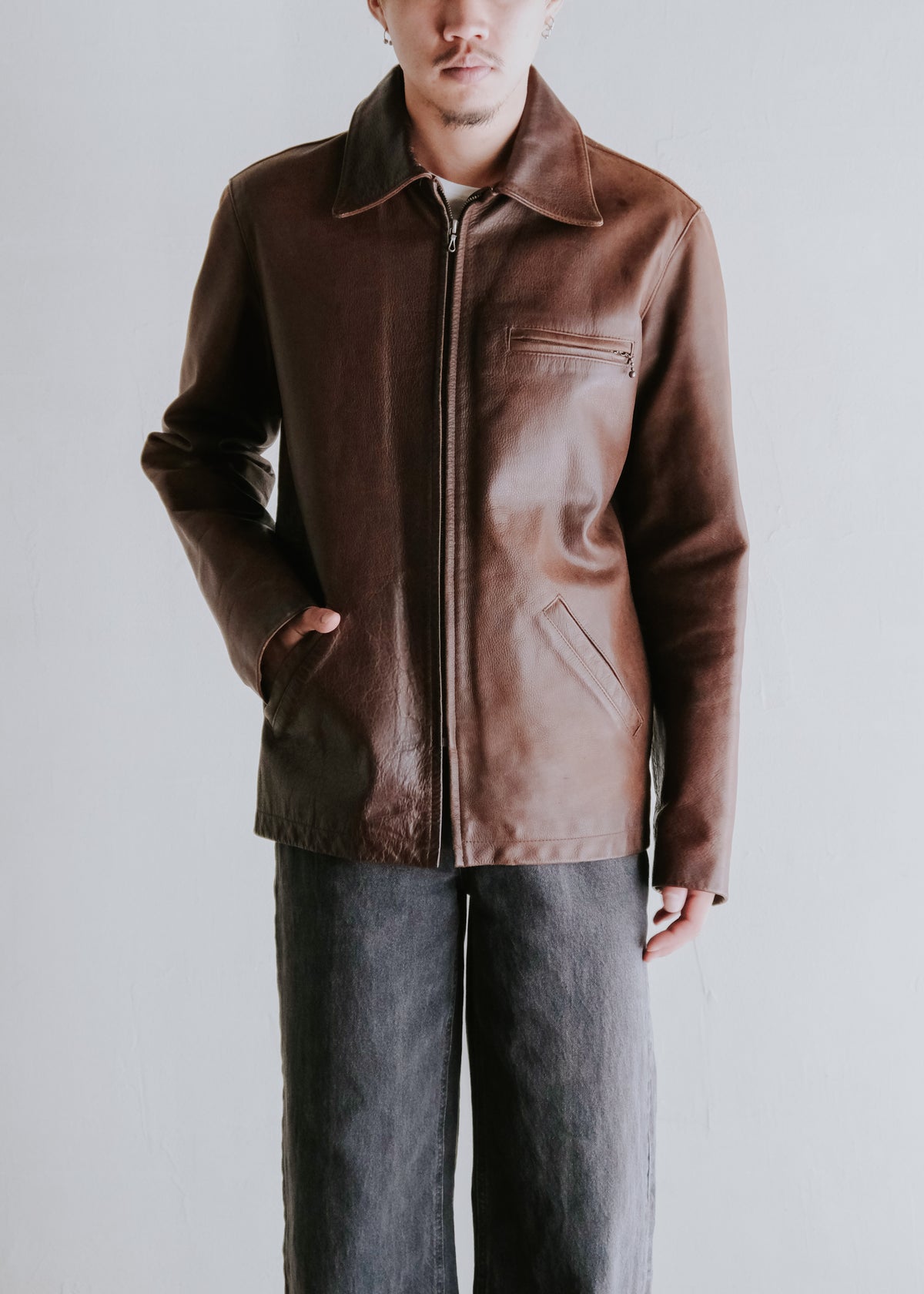 A.P.C. アーペーセー 90年代 cow レザー zip up ジャケット メンズ