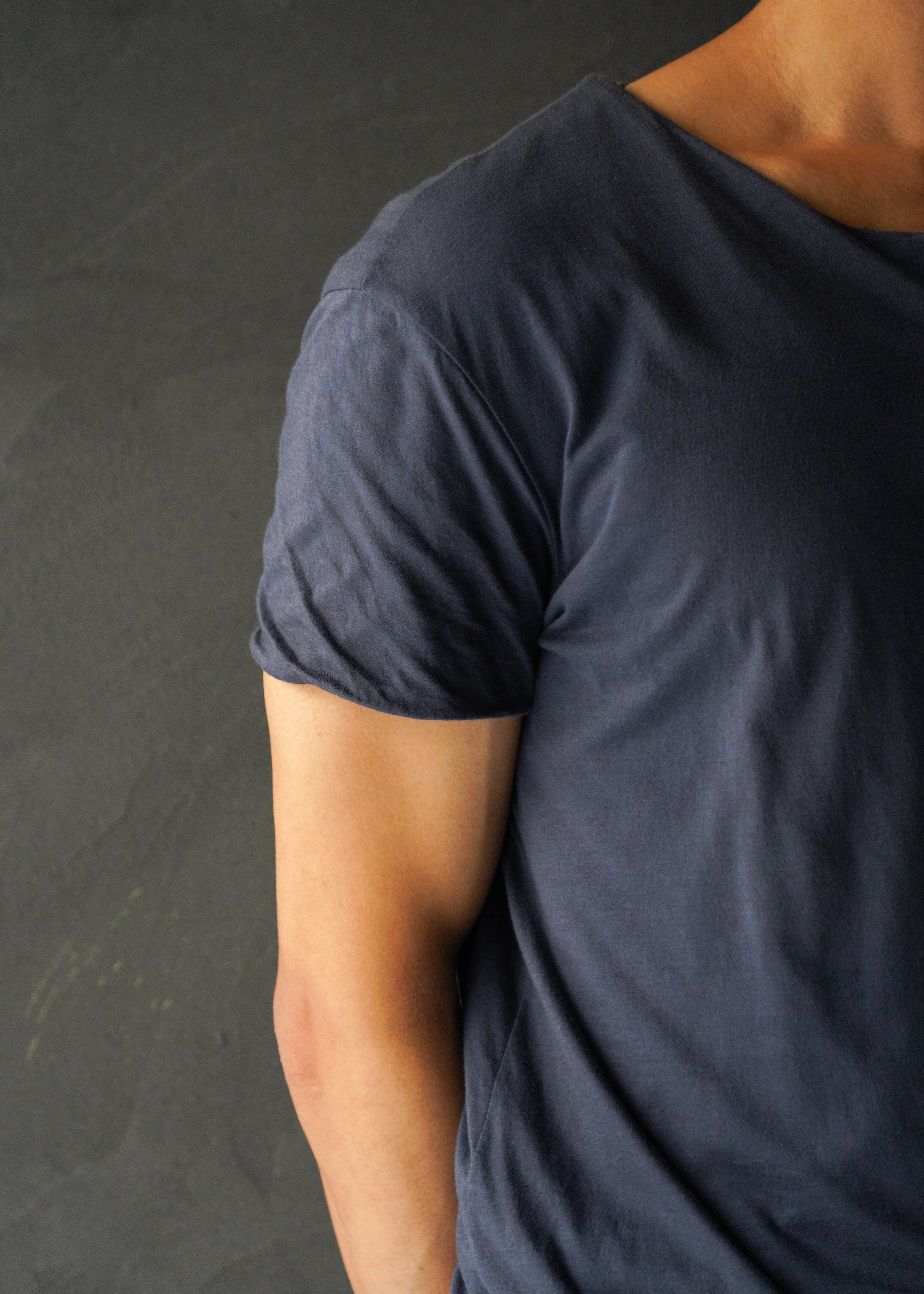 CoSTUME NATIONAL HOMME 2012SS henley neck gathered short sleeve T-Shirt