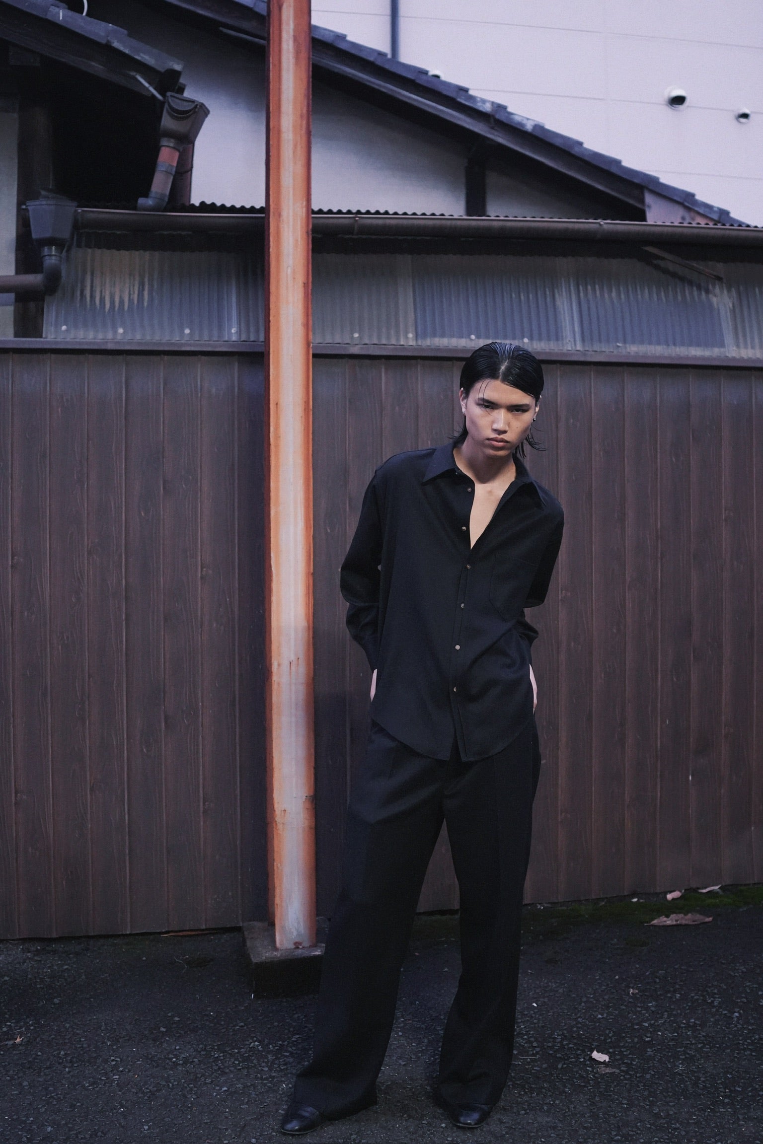 Ex. SASAKI SATORU imperfection shirt / Black