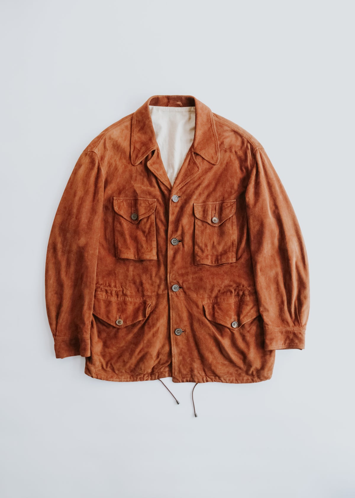 80's HUGO BOSS suede leather safari jacket