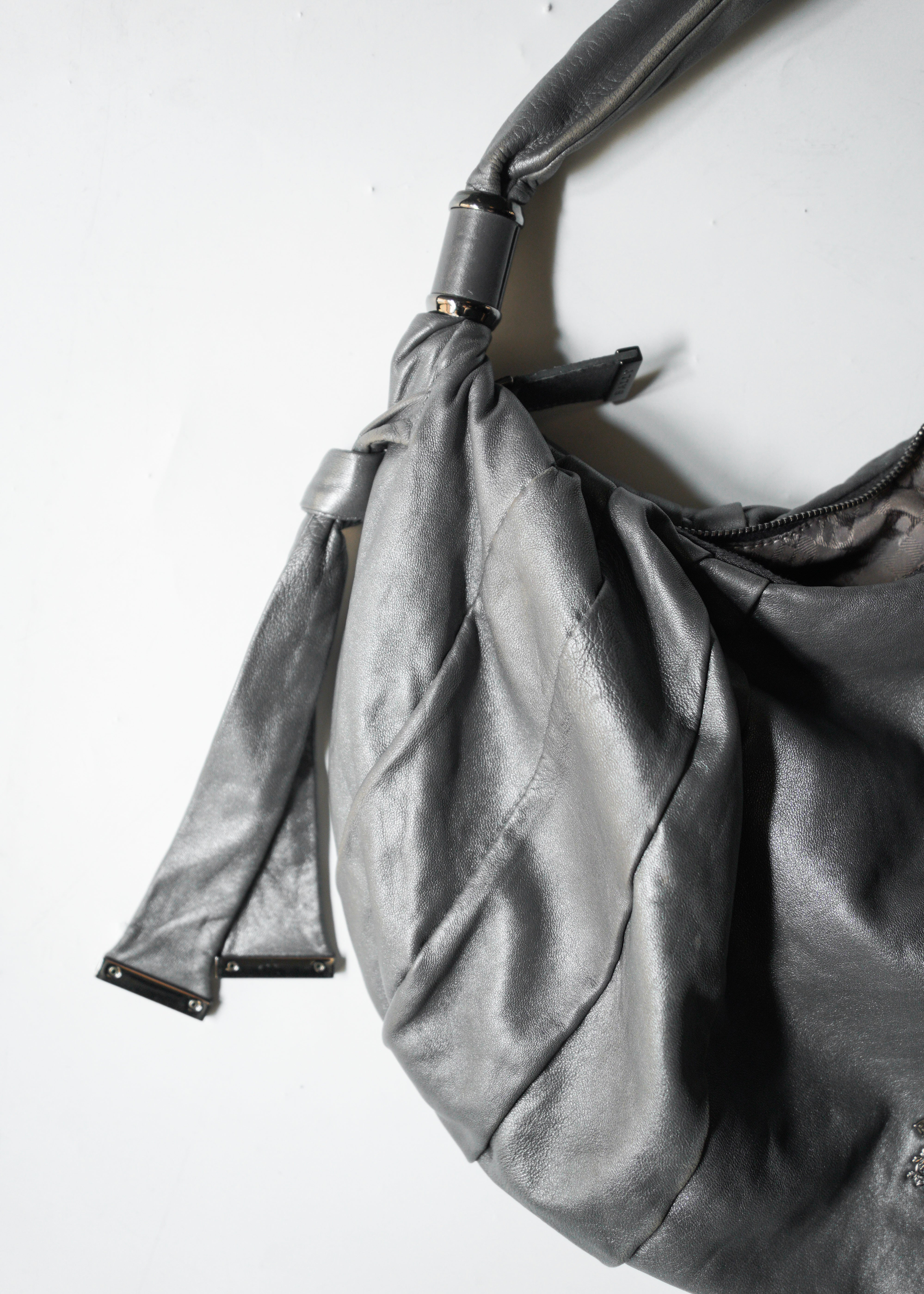 BALLY pleated leather shoulder bag