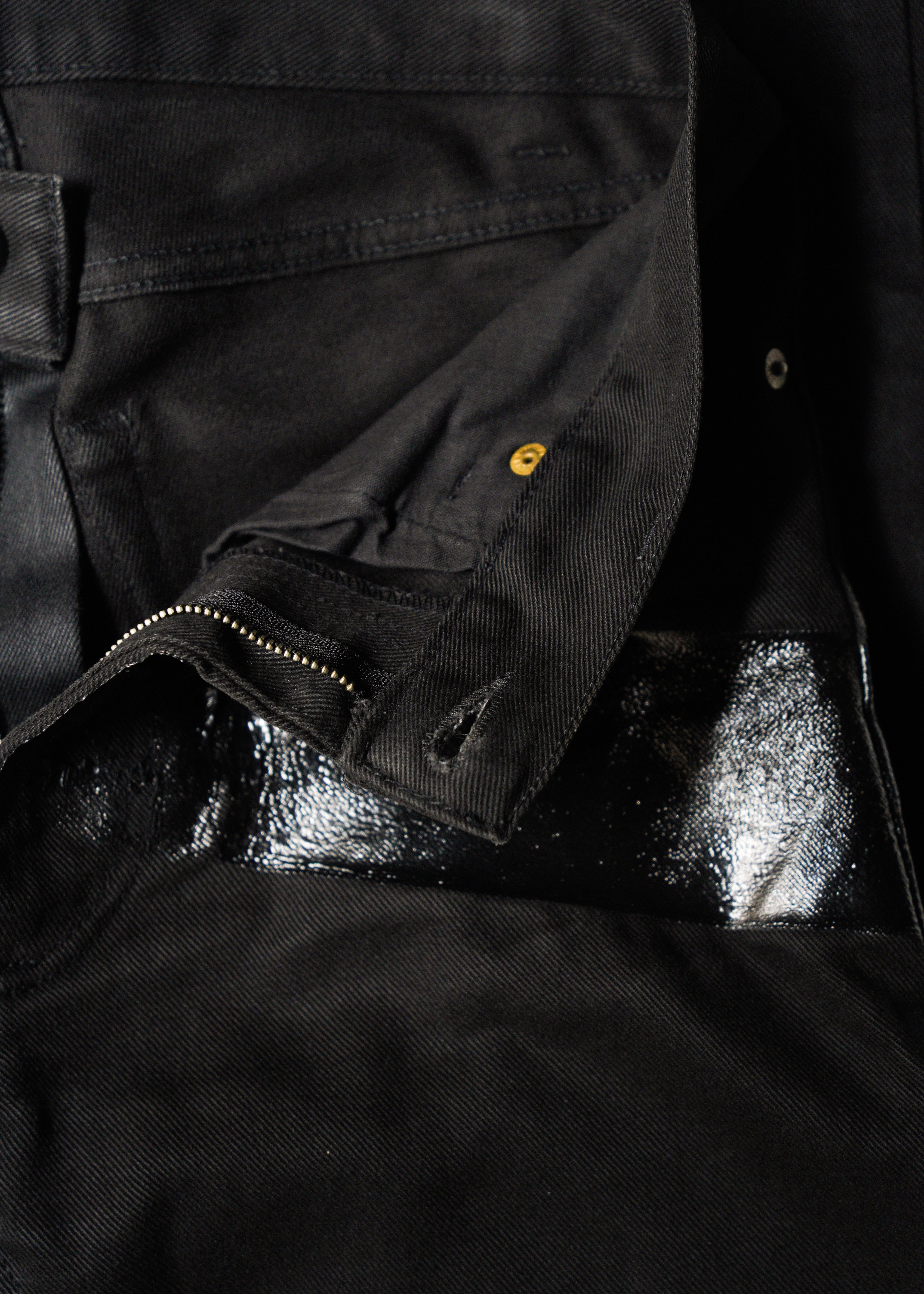 HELMUT LANG 1997 rubber coating jeans