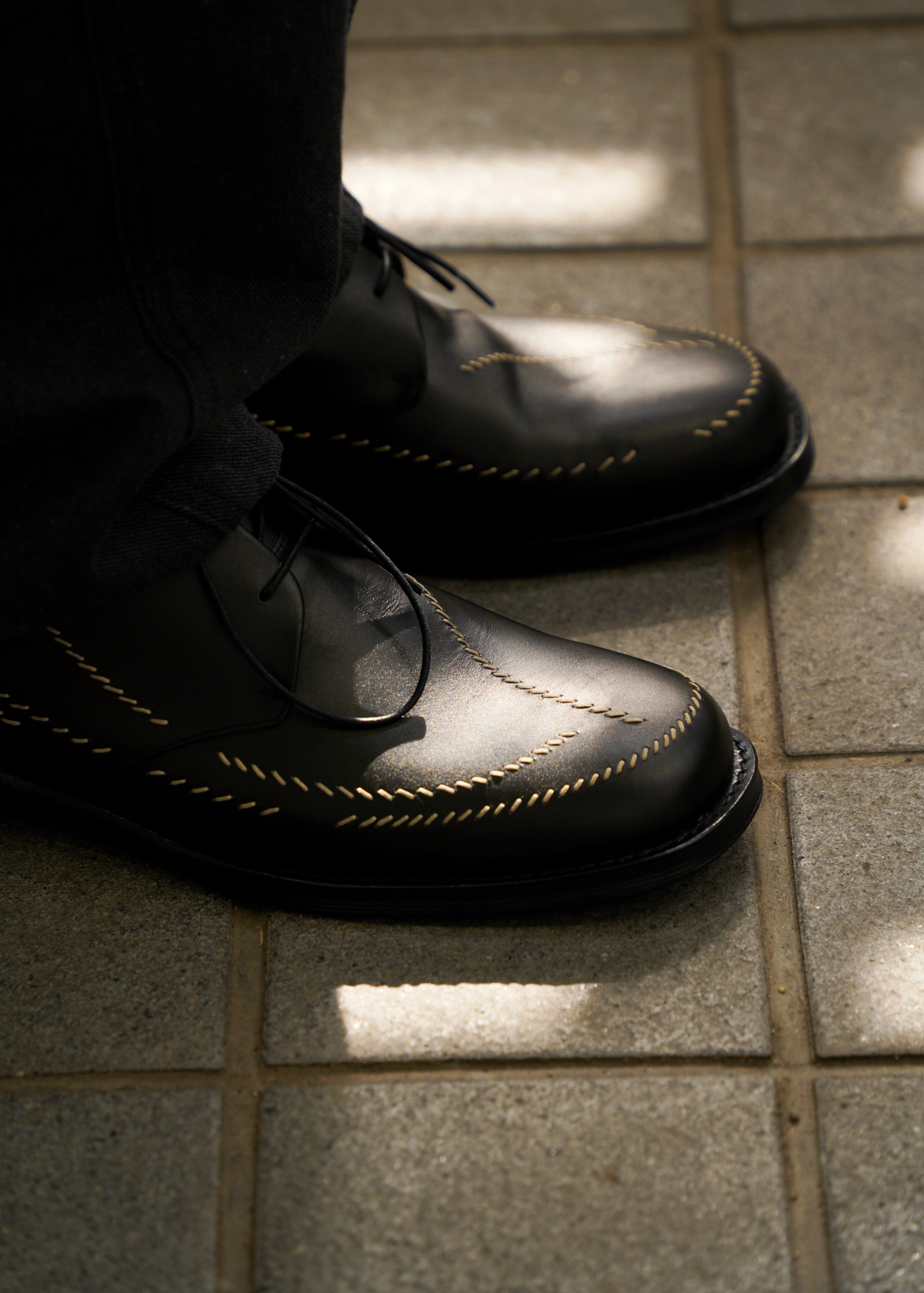 POST ARCHIVE FACTION 26SS SASHIKO Derby / Matt Black