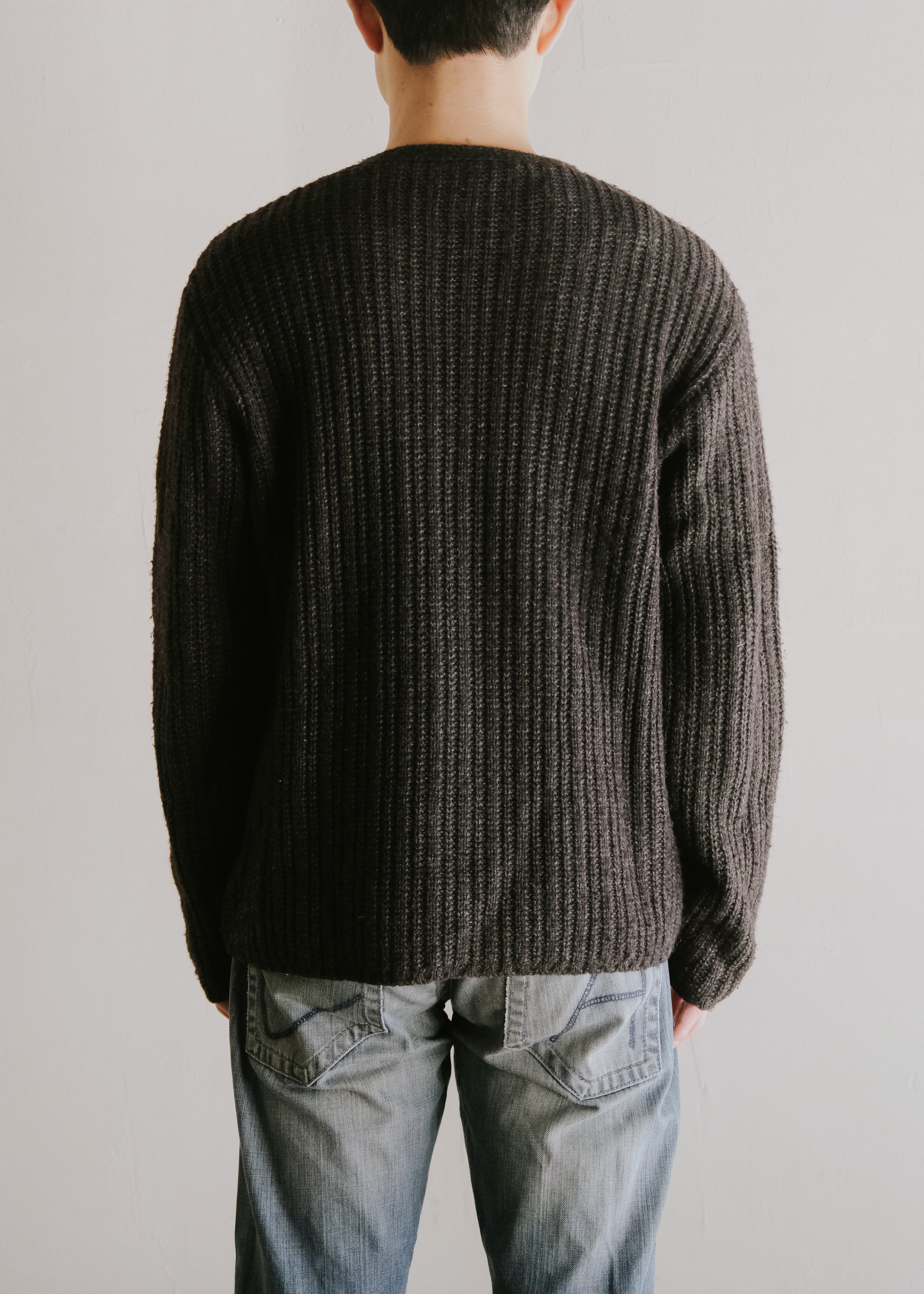 ARMANI JEANS アルマーニジーンズ 90年代 Vネック ローゲージニット セーター ヴィンテージ アーカイブ メンズ