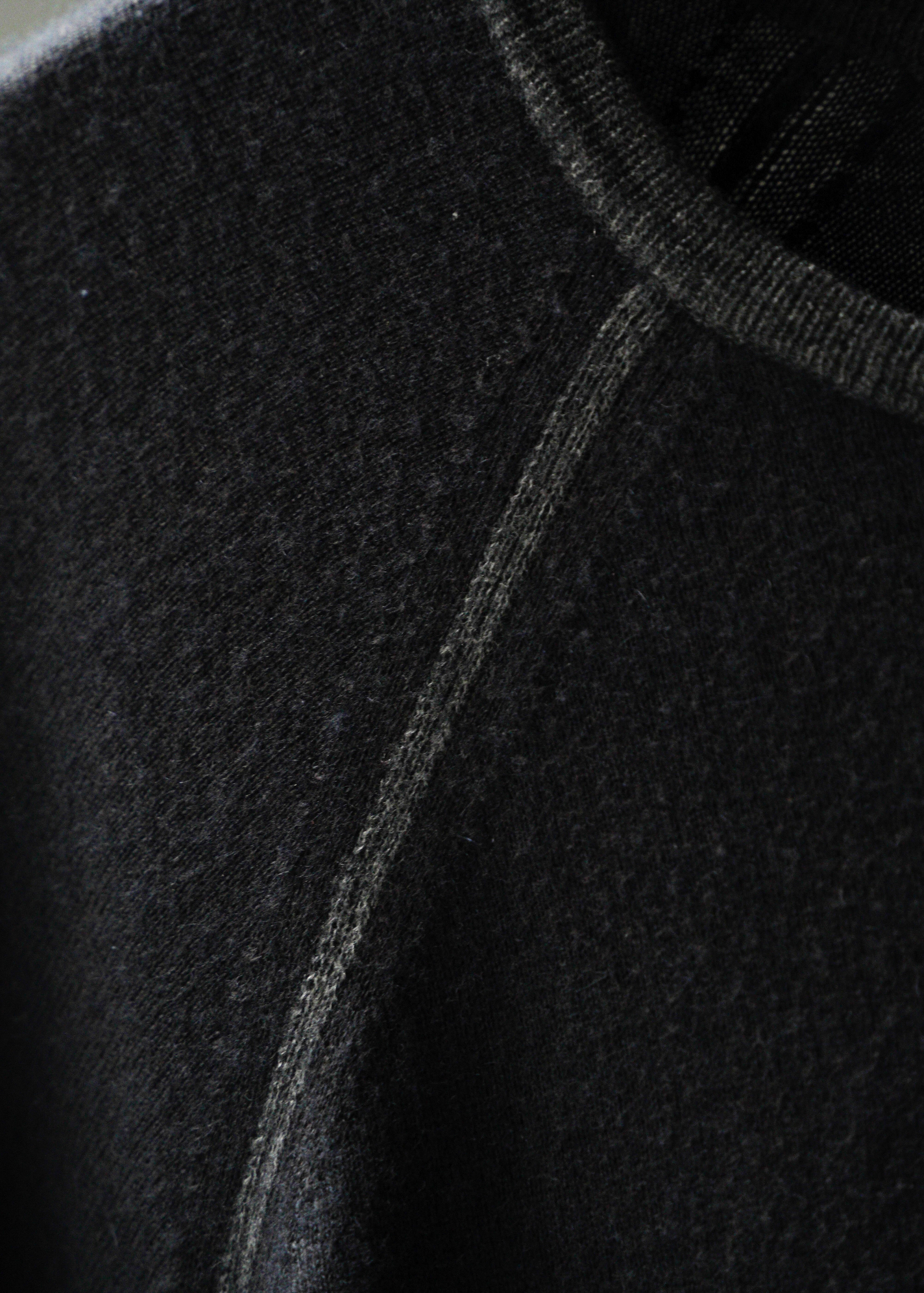 00’s Salvatore Ferragamo cotton blend cashmere raglan sleeve crew neck knit