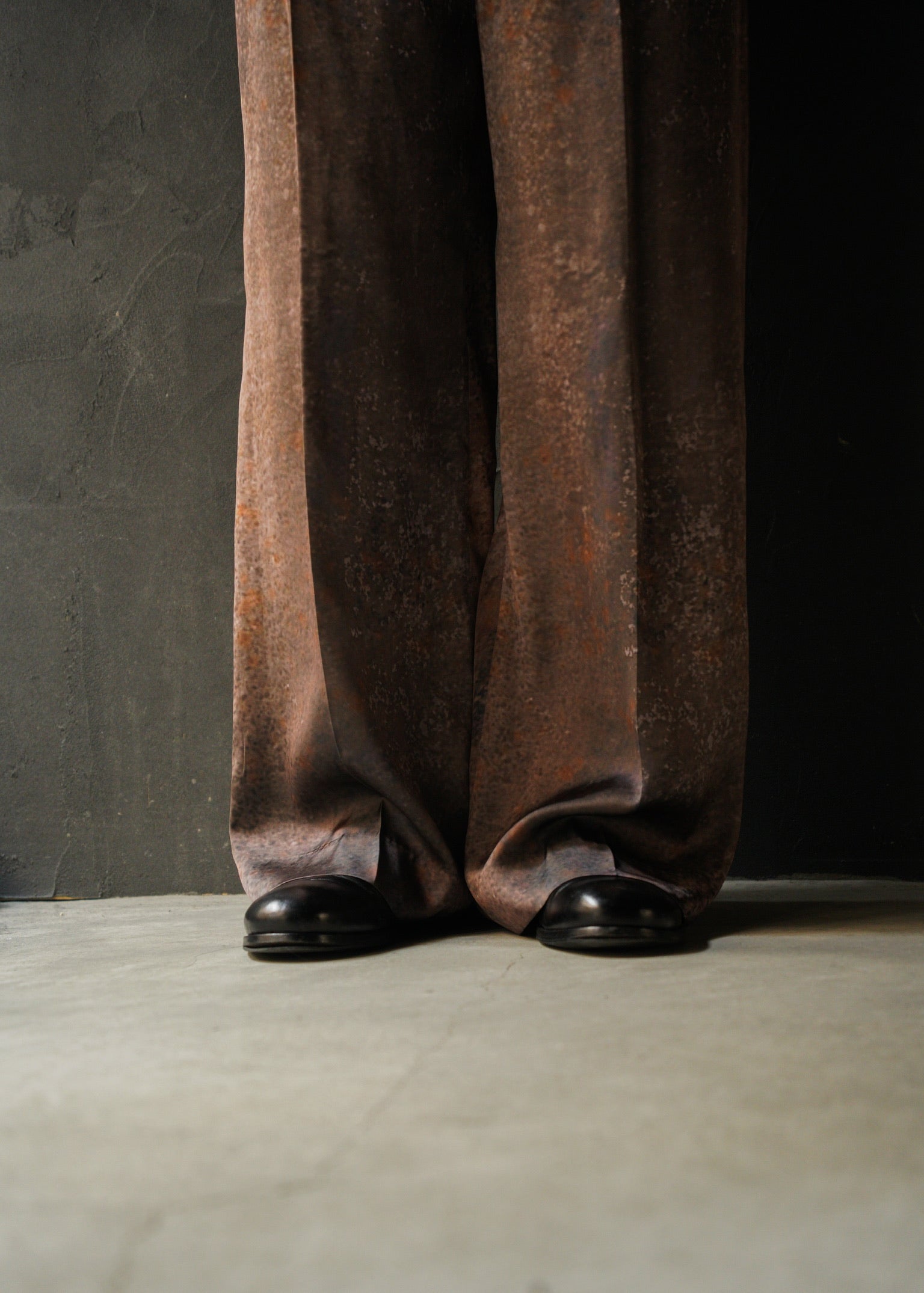 SASAKI SATORU 26SS single tuck wide trousers / Brown