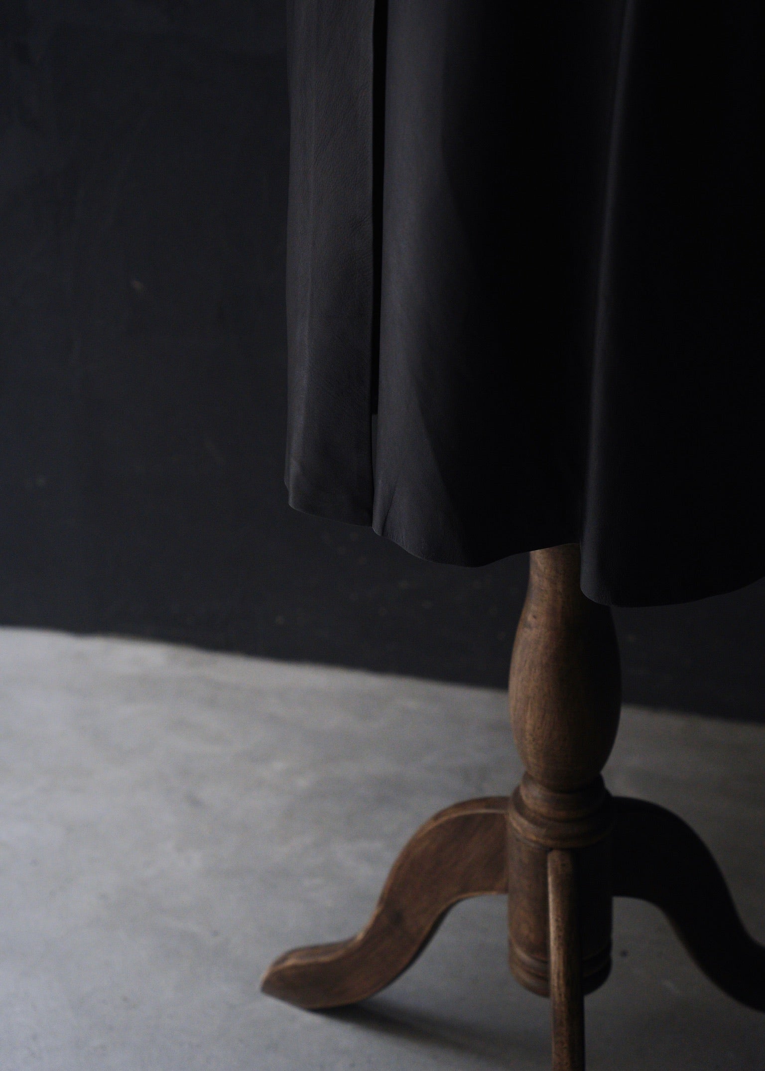 HELMUT LANG fly front leather chesterfield coat
