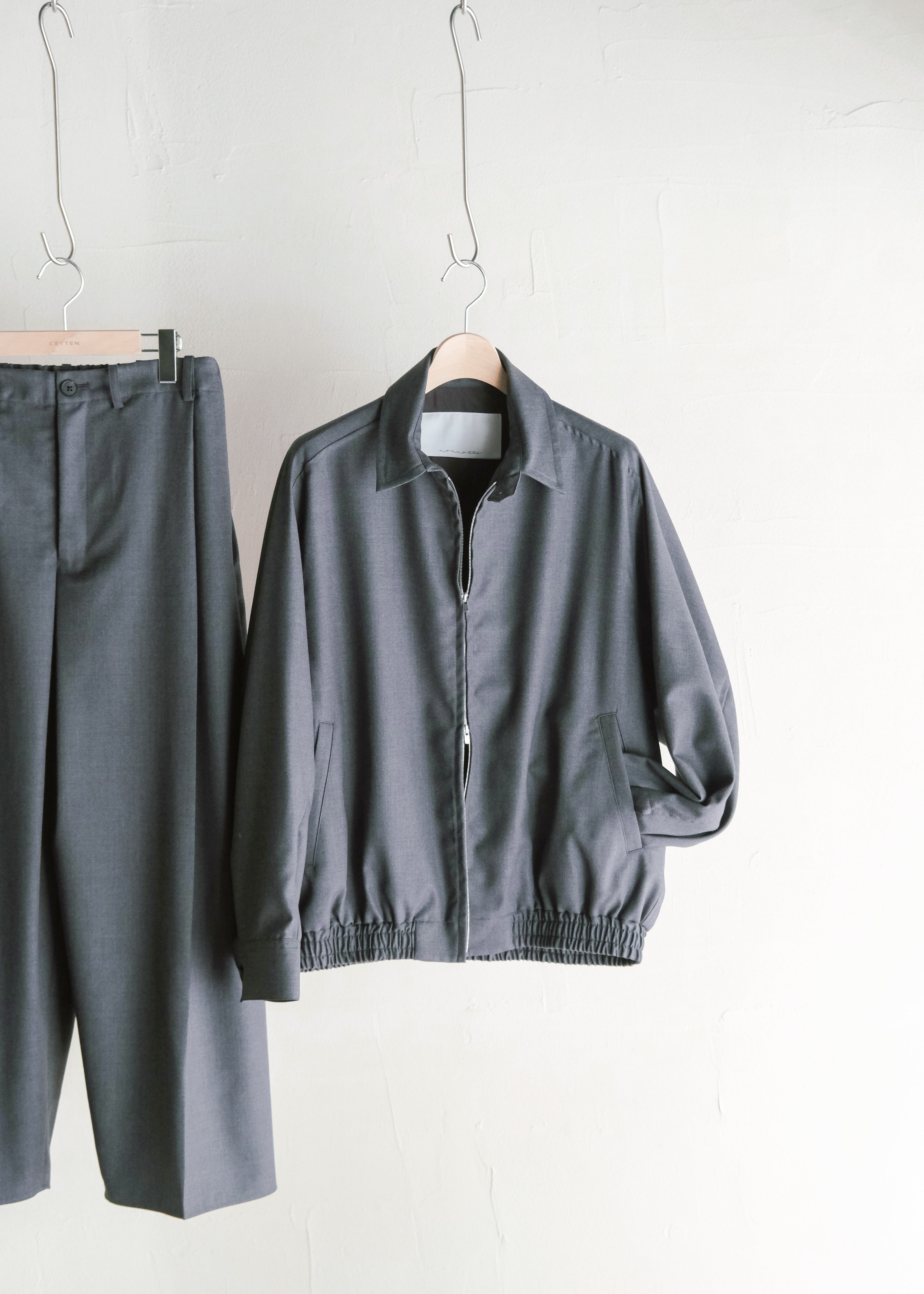 nonnotte 26AW Draping Big Yoke Raglan Drizzler Jacket / Charcoal Top