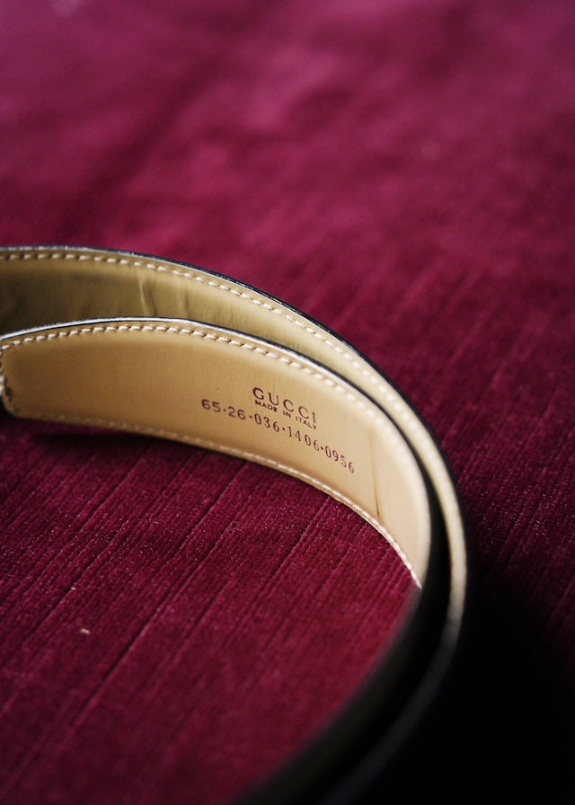 GUCCI patent leather belt