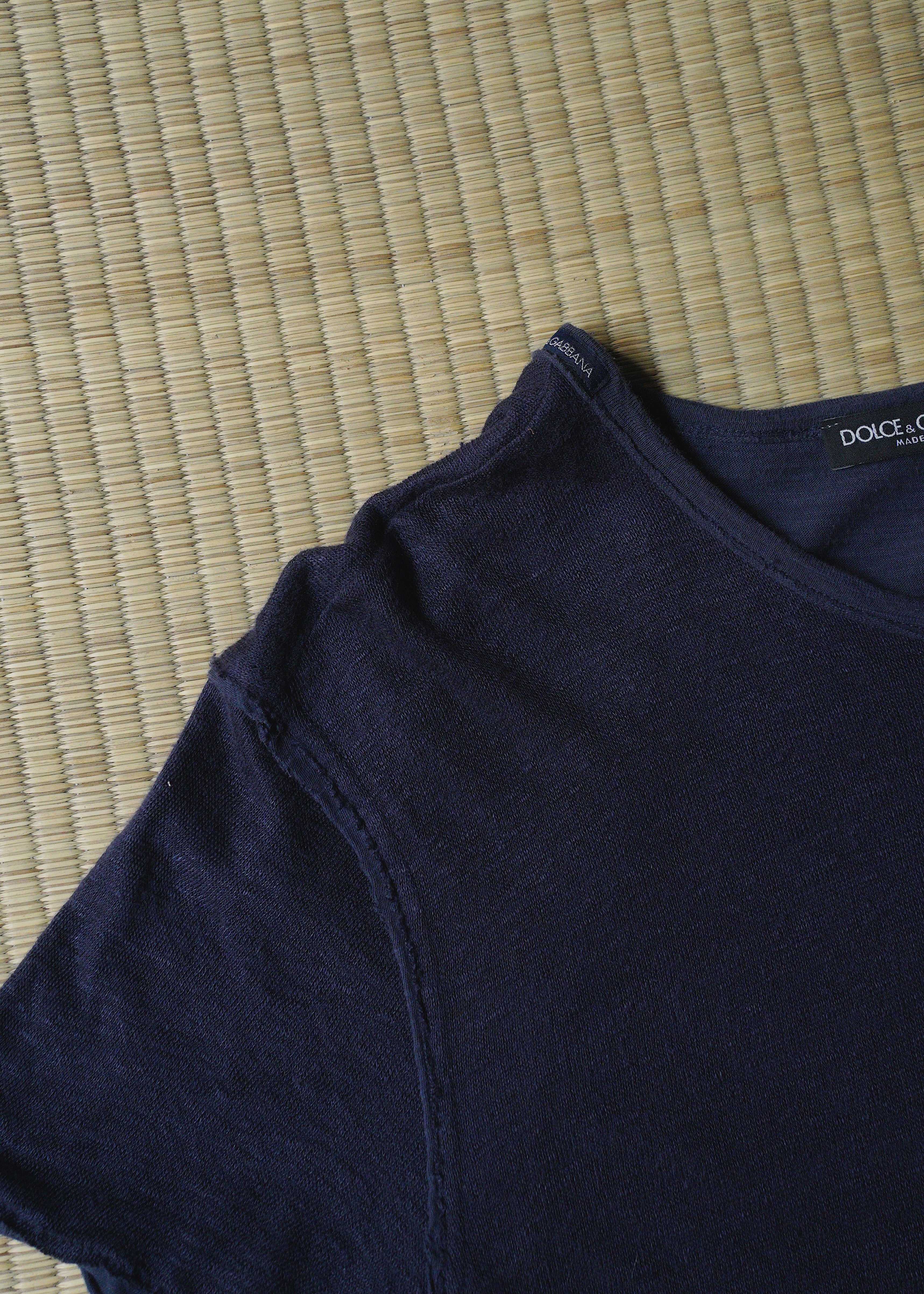 00's DOLCE & GABBANA linen cotton tee