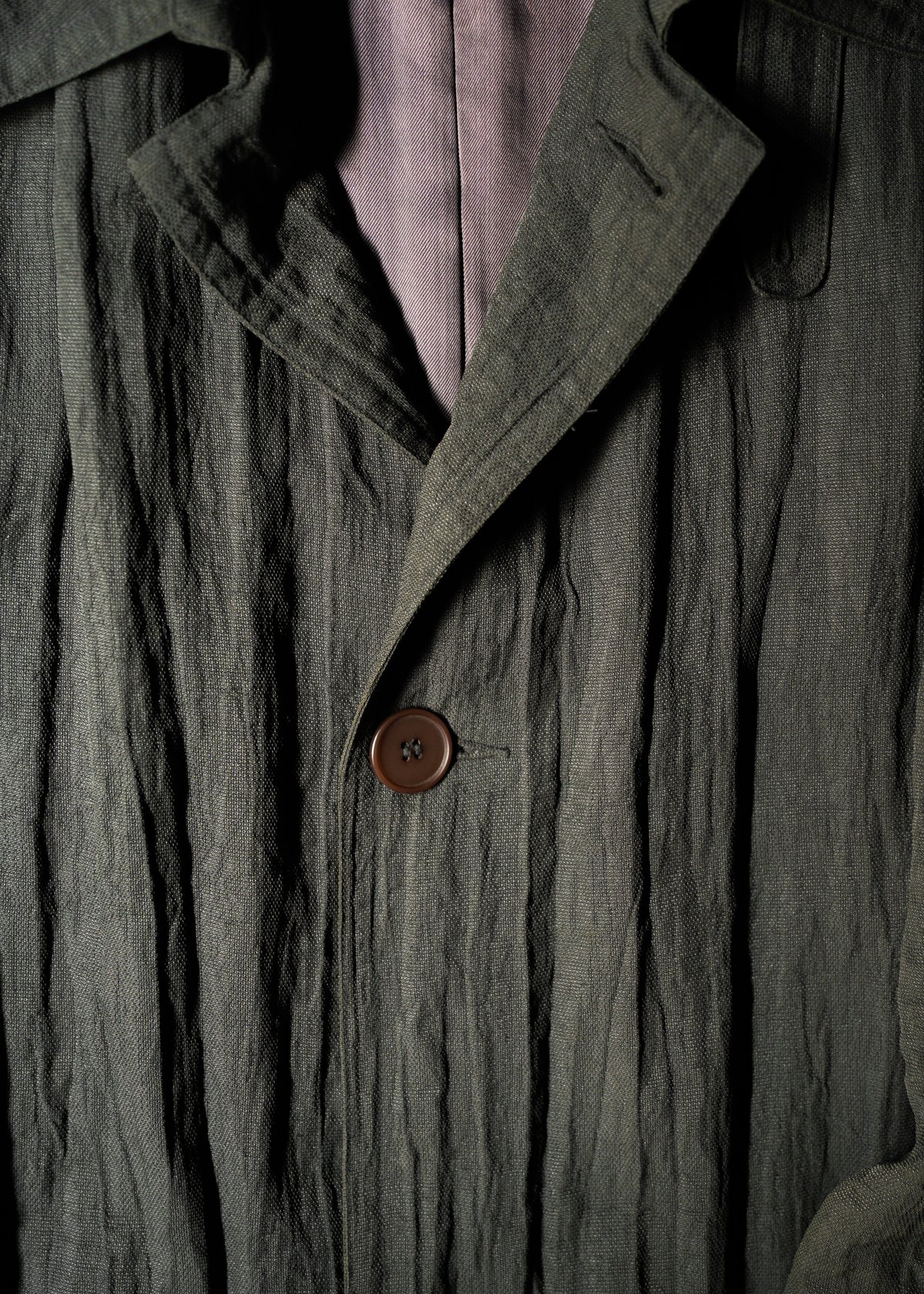 70-80’s GIORGIO ARMANI linen balmacaan coat