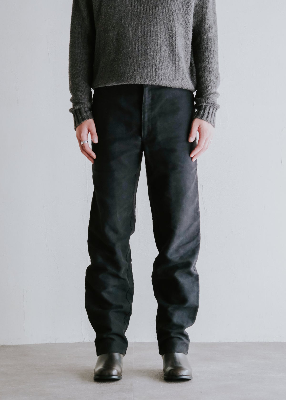 90's A.P.C. cotton moleskin straight trousers