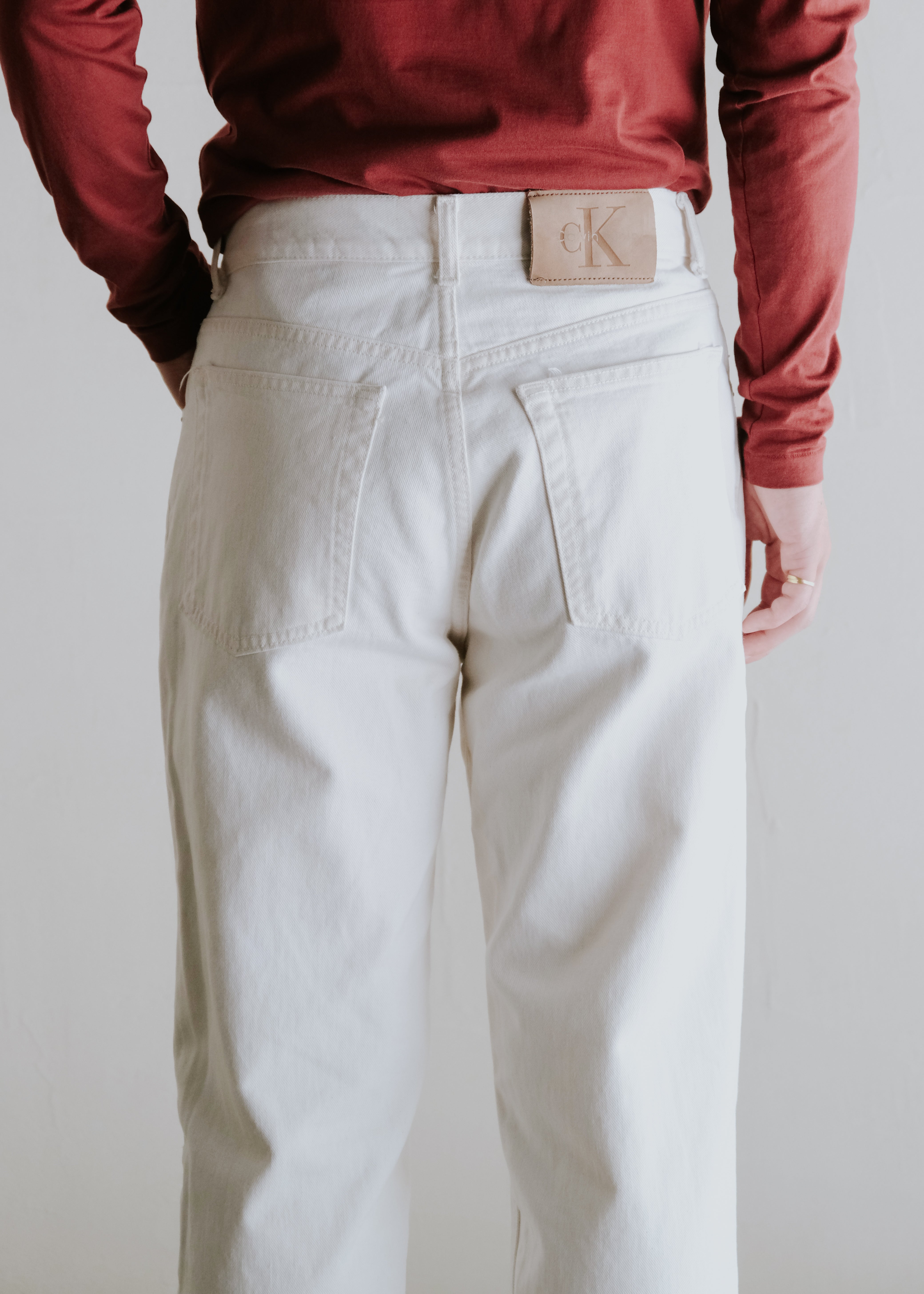 90-00's Calvin Klein tapered denim trousers