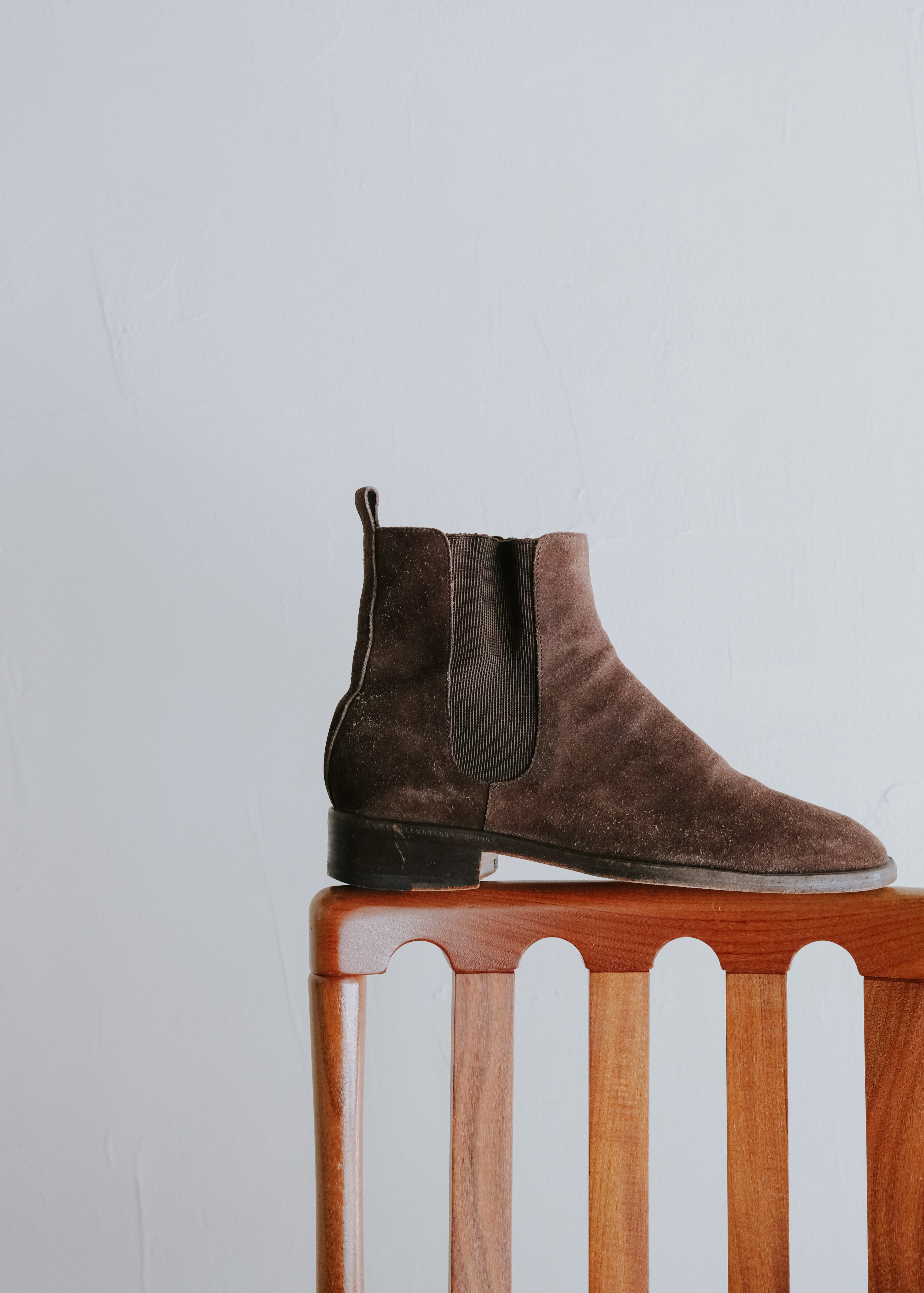90-00's GUCCI by Tom Ford side gore suede leather boots