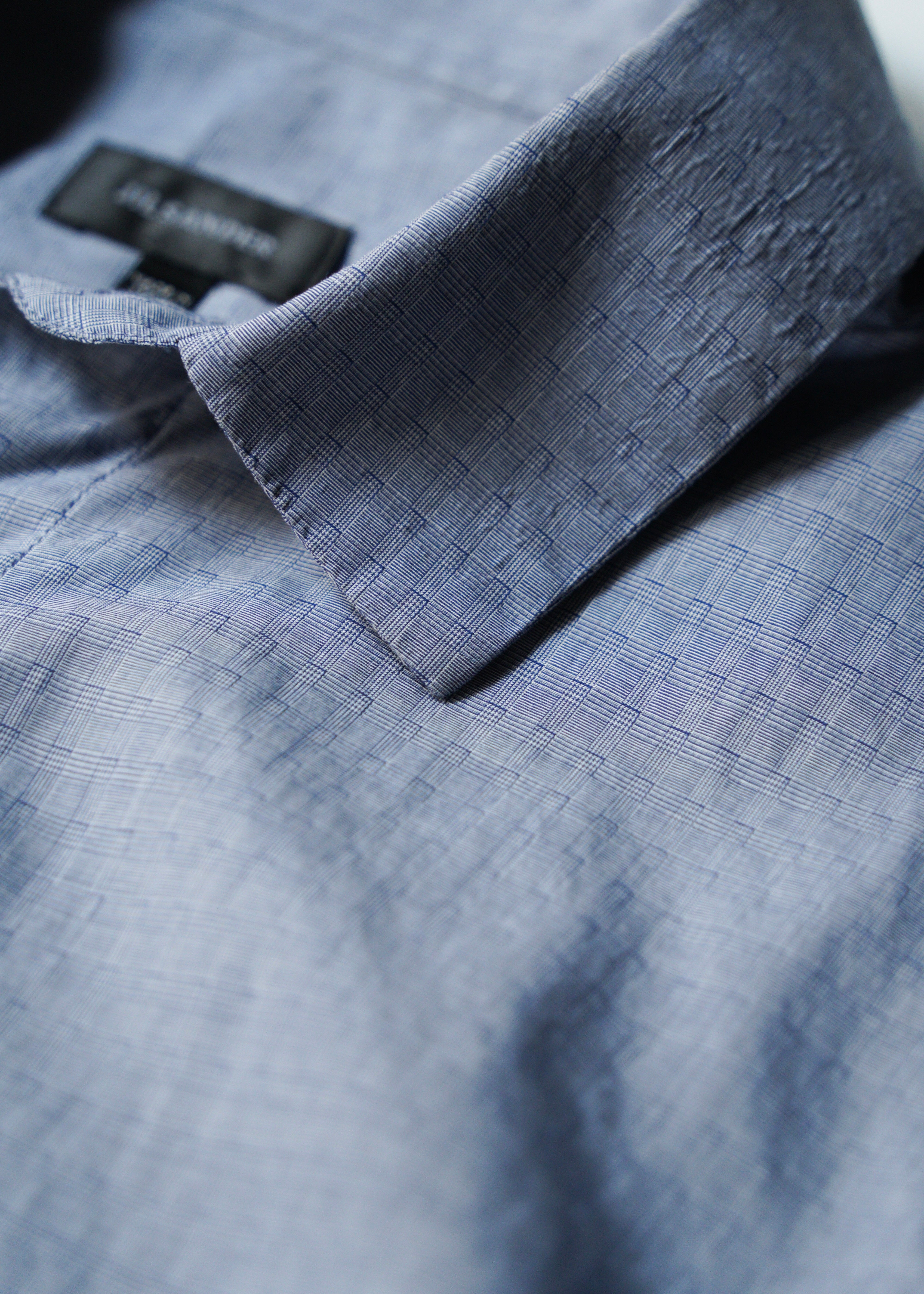 JIL SANDER 2013AW glen check regular collar cotton shirt