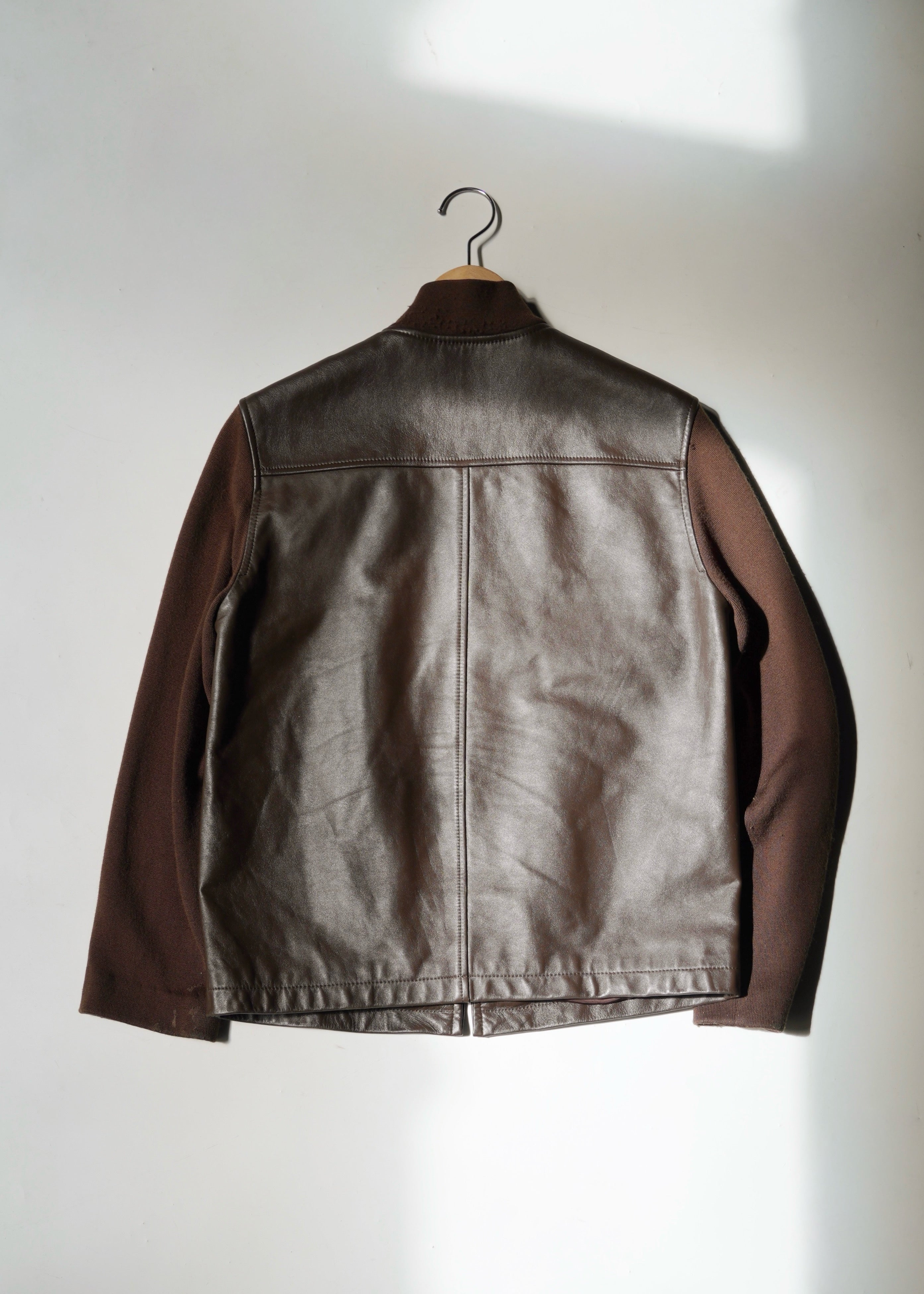 90's - Paul Smith cow leather knit jacket