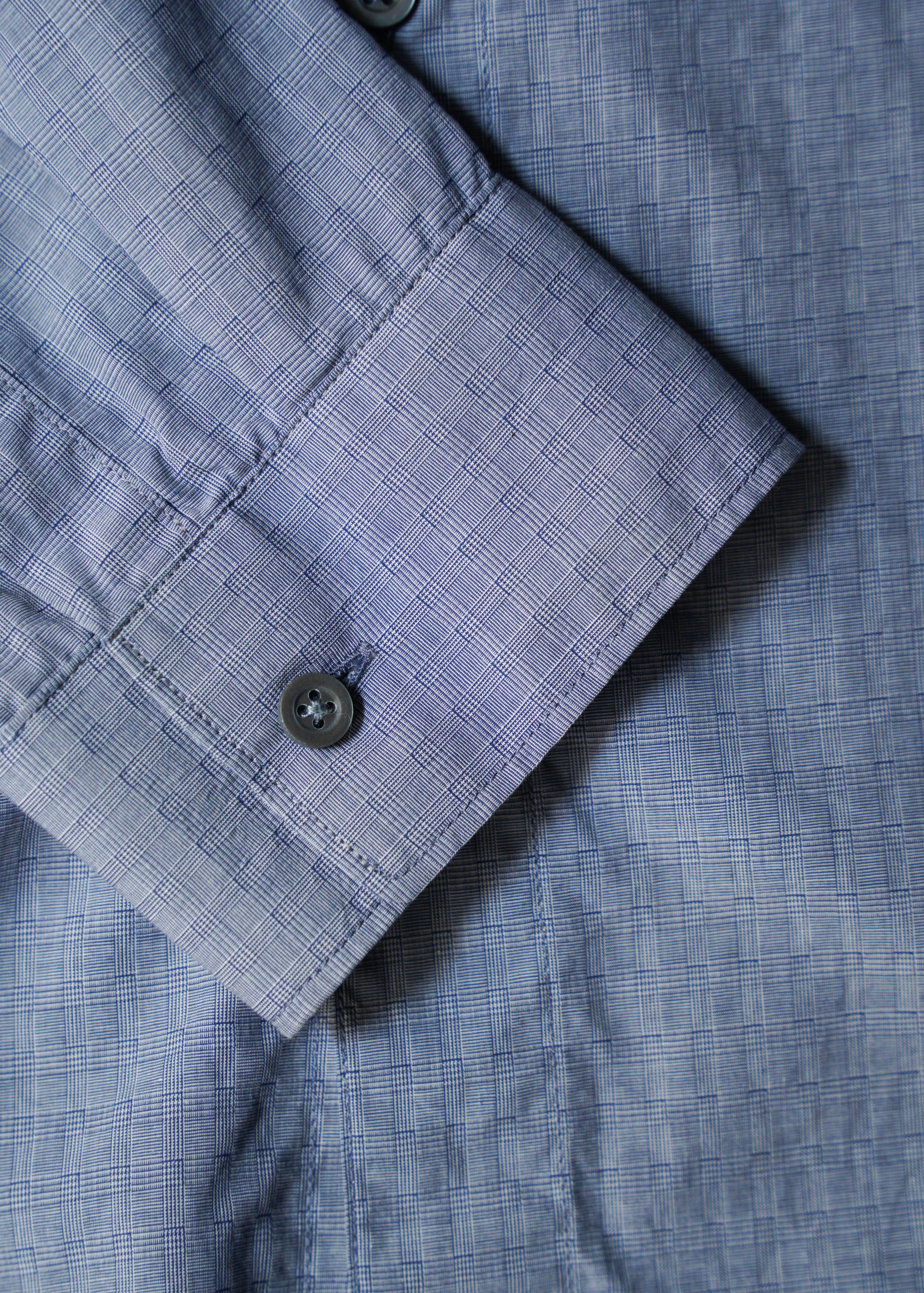 JIL SANDER 2013AW glen check regular collar cotton shirt