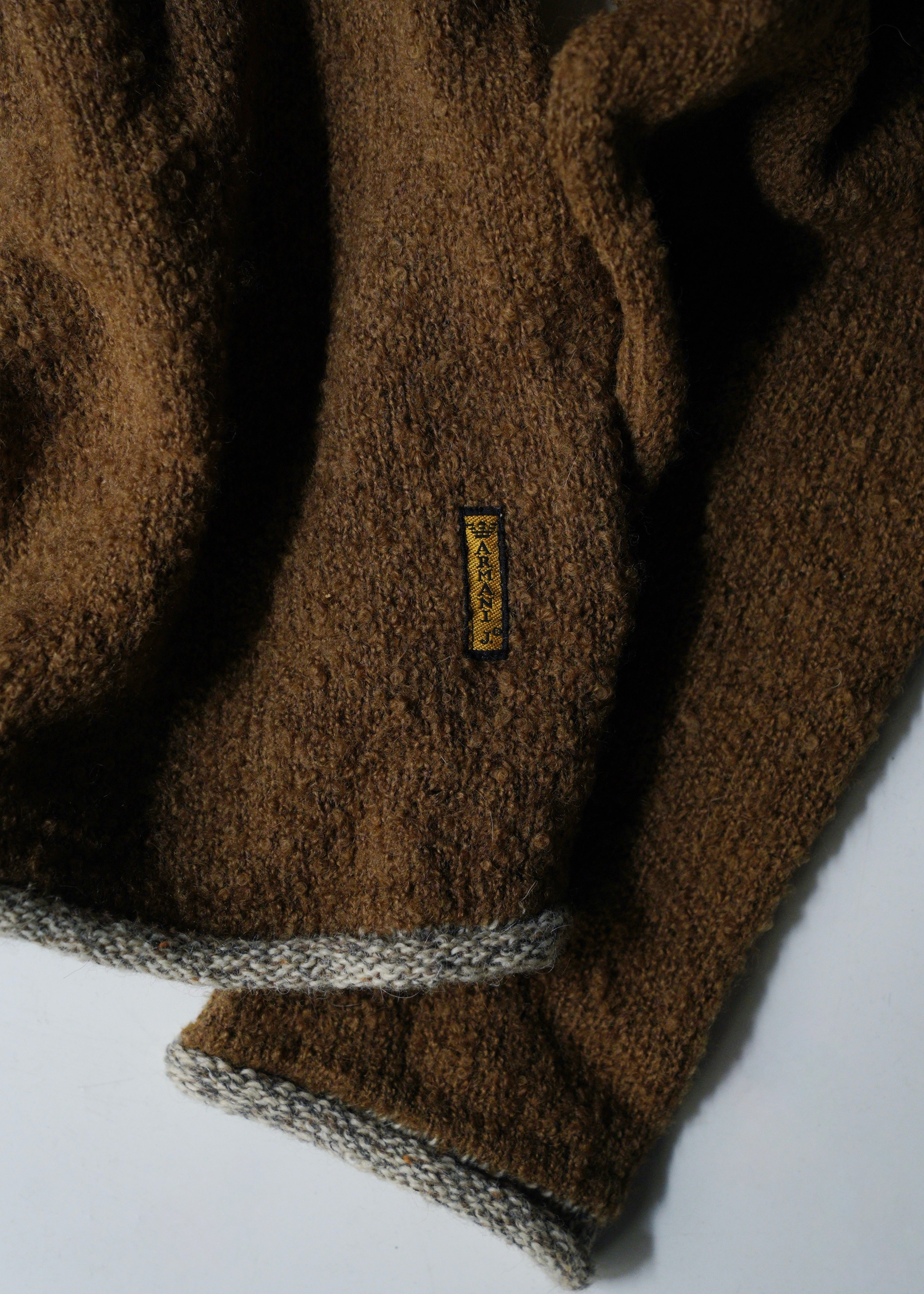 90's ARMANI JEANS mock neck wool knit